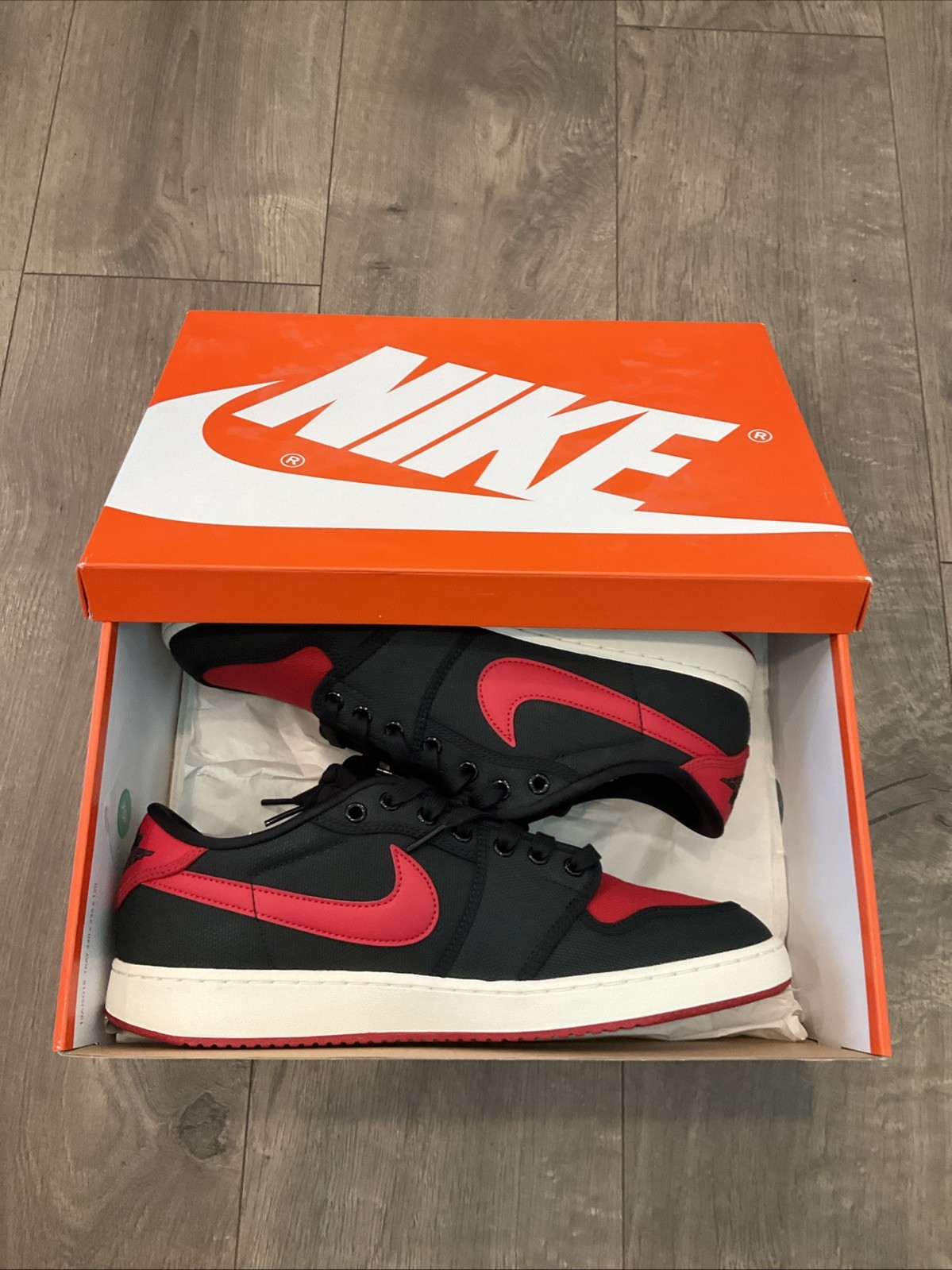 Nike Air Jordan 1 Low Bred AJKO Black Red DX4981-006 Men’s Size 12