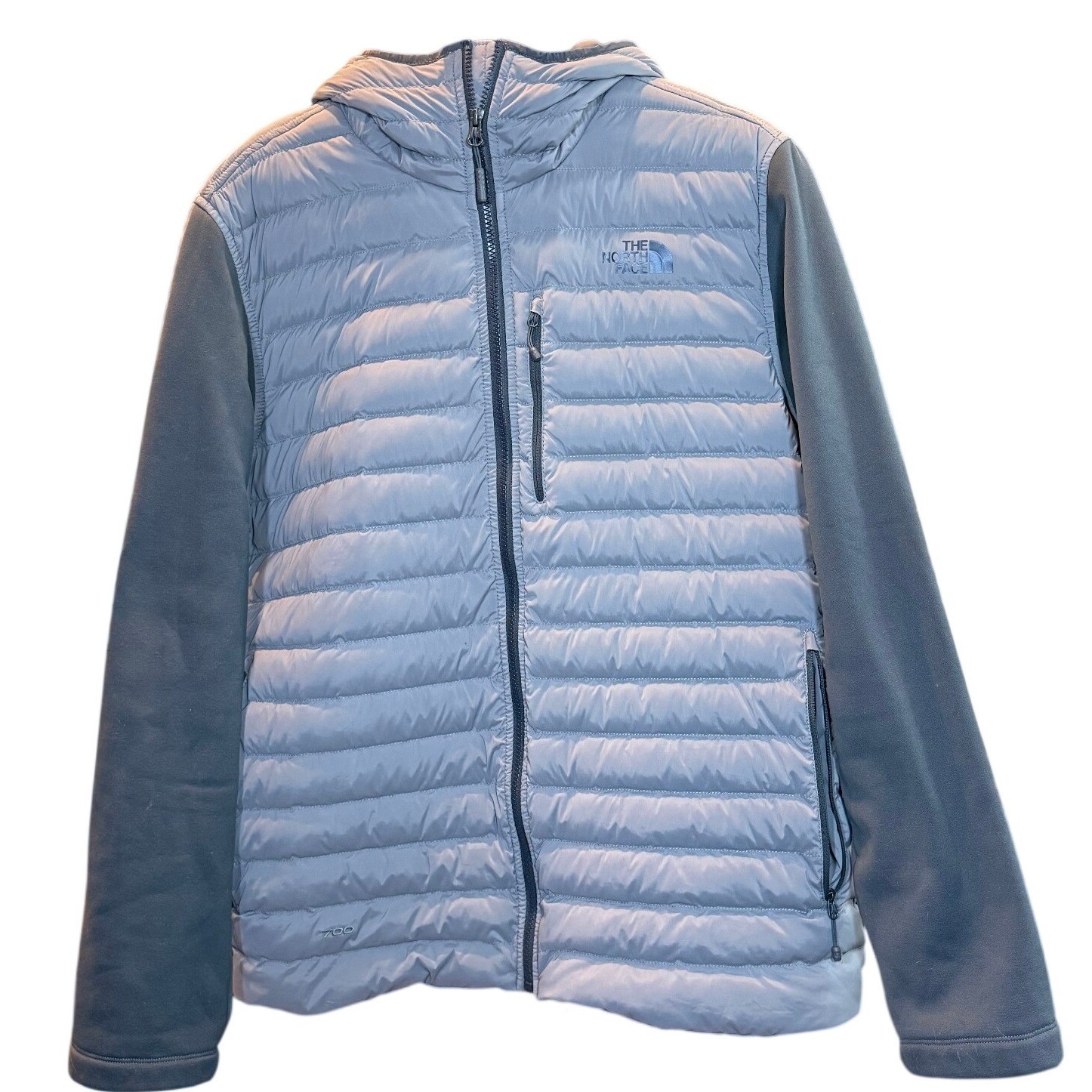 The North Face Men’s Hooded Jacket Down Insulated Grey XL
