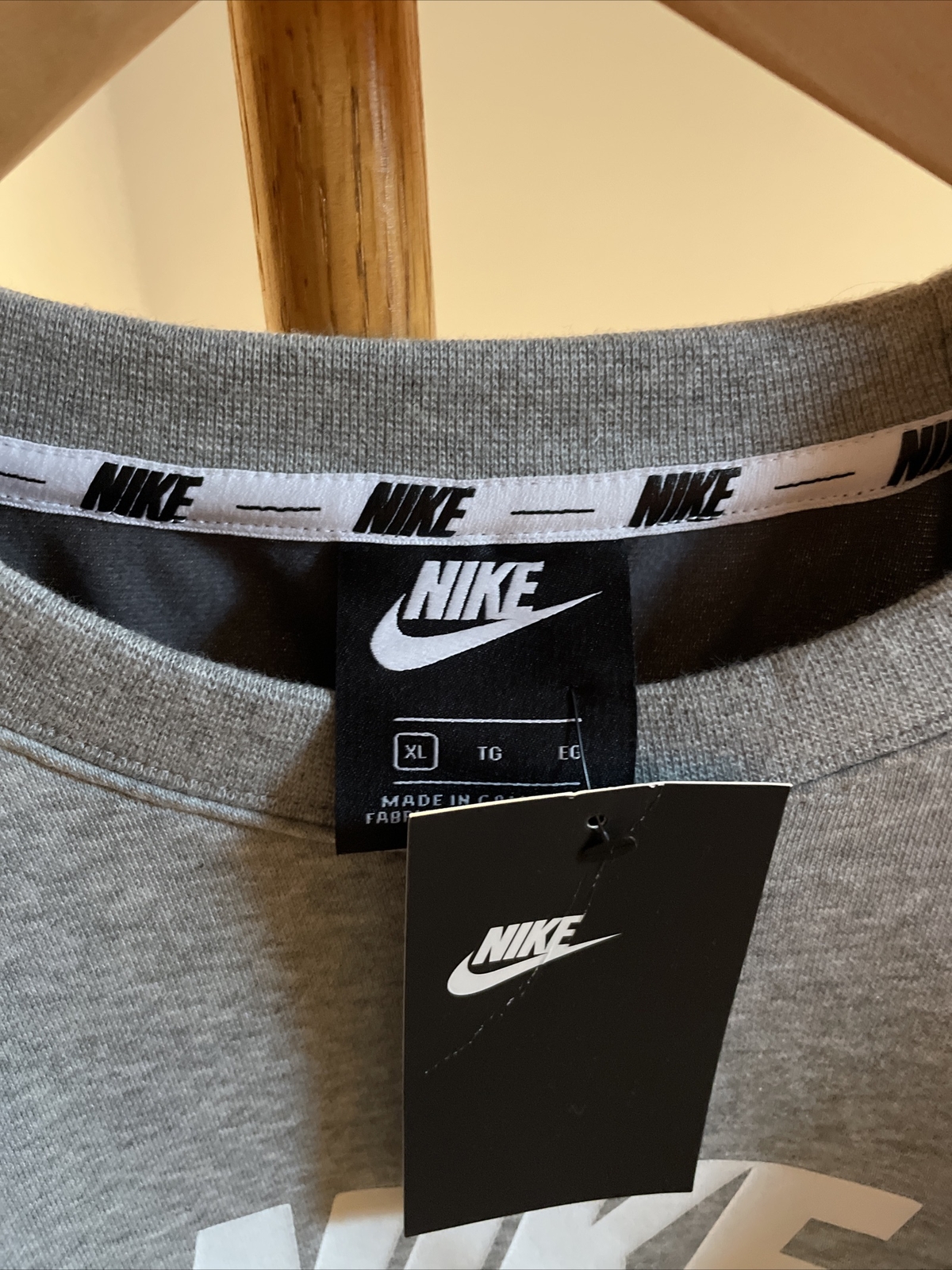 Nike Men´s Pullover Fleece Zip Pocket Sweatshirt XL Gray BV4929