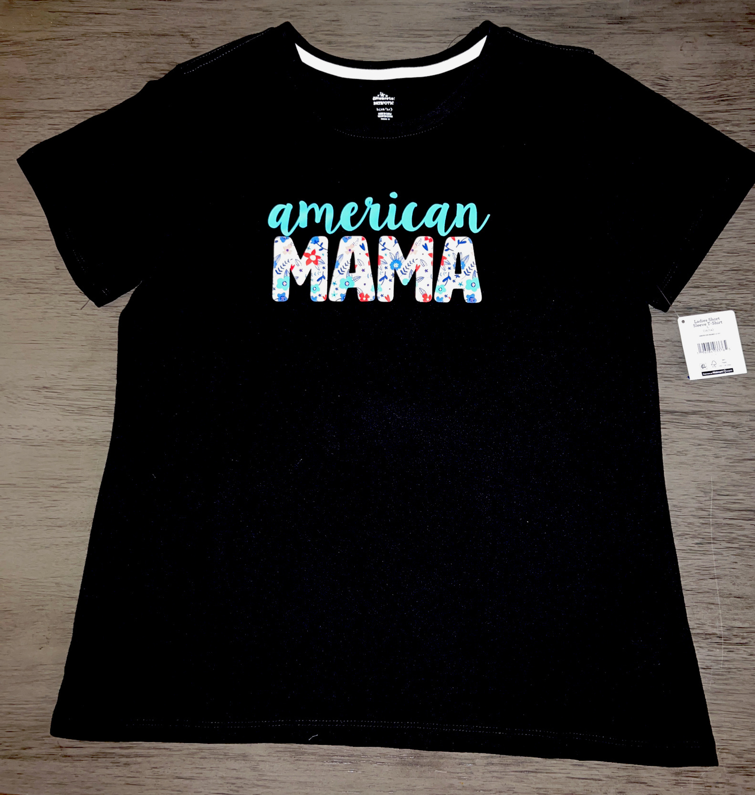 Way to celebrate black T-shirt American mama Patriotic NWT S M L XL XXL XXXL
