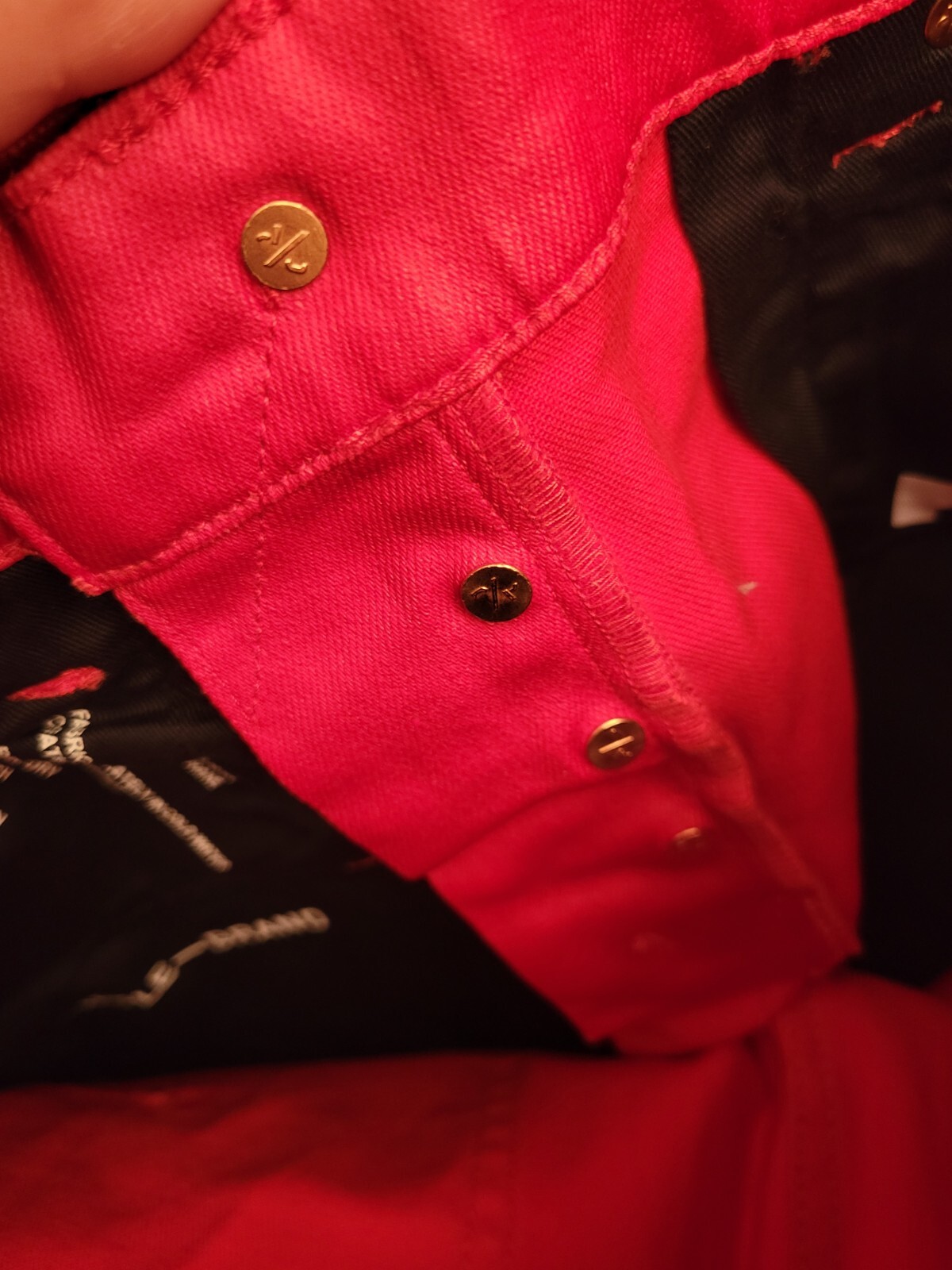Purple Brand P004 Cargo Flared Jeans Men 30×30 Patent Film Red Designer