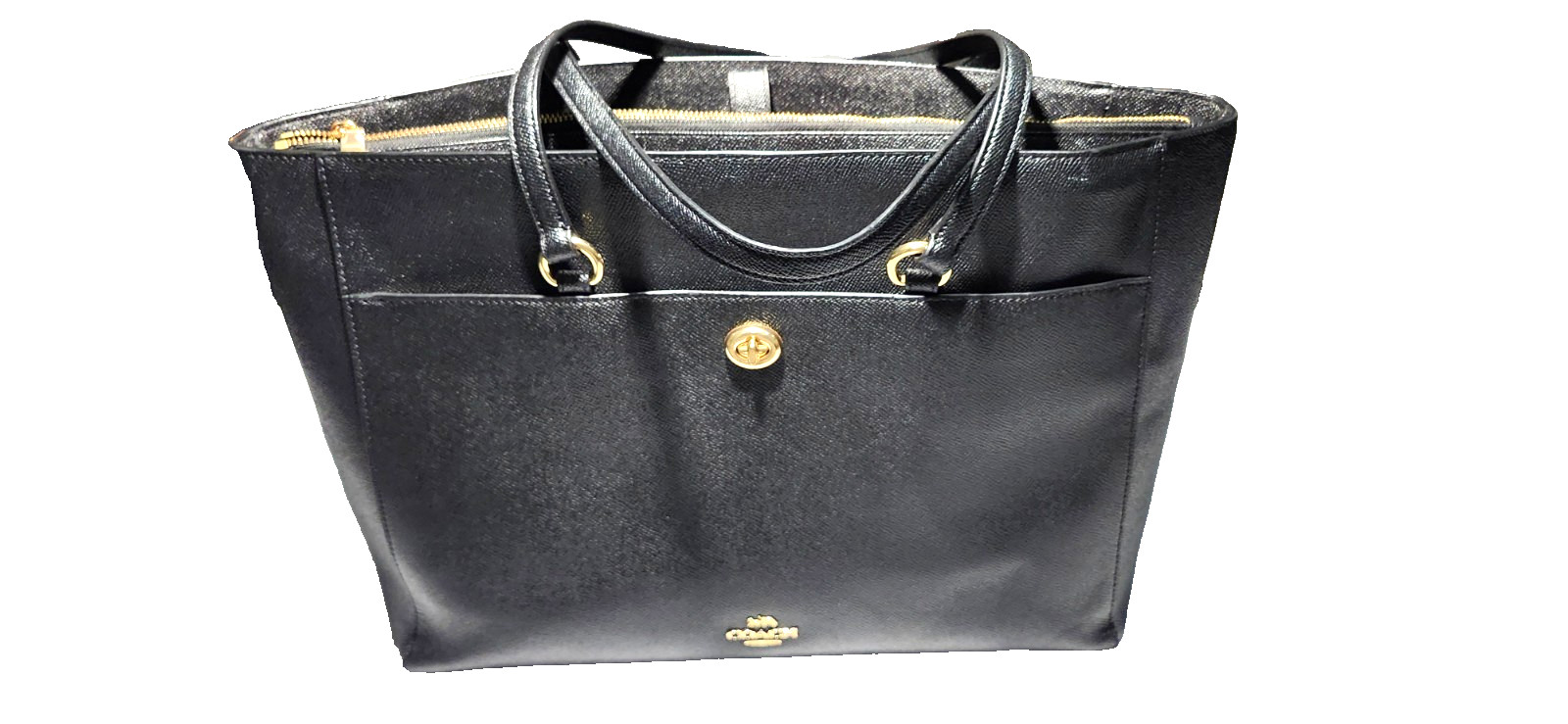 Coach Gallery Tote in Black Crossgrain Leather – Excellent Condition