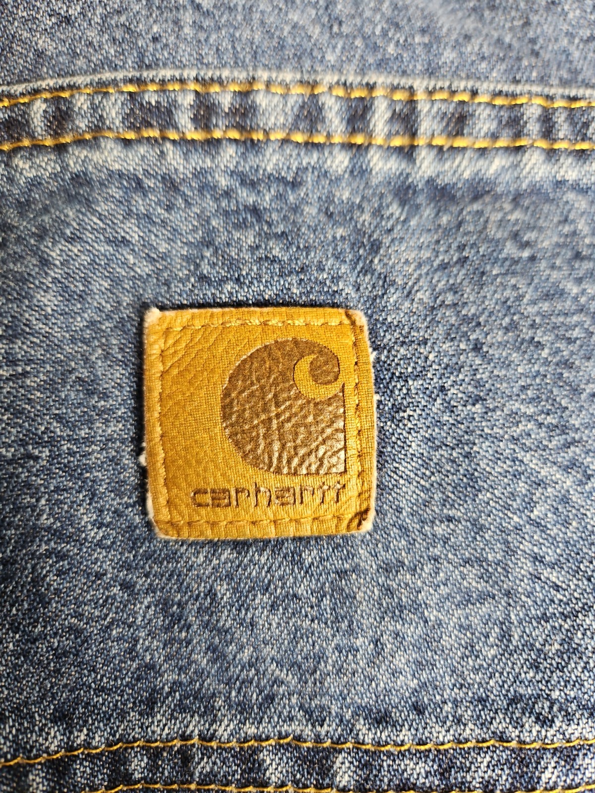 Carhartt B11 DNM Men’s 38×34 Blue Denim Carpenter Work Jeans Made Mexico