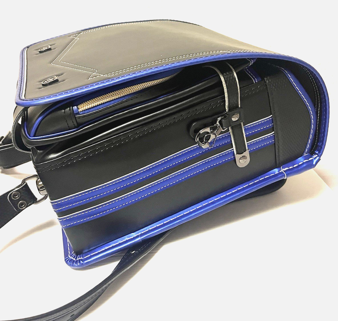 Randoseru Japanese Backpack School Bag Black & Blue for Kids Made in Japan