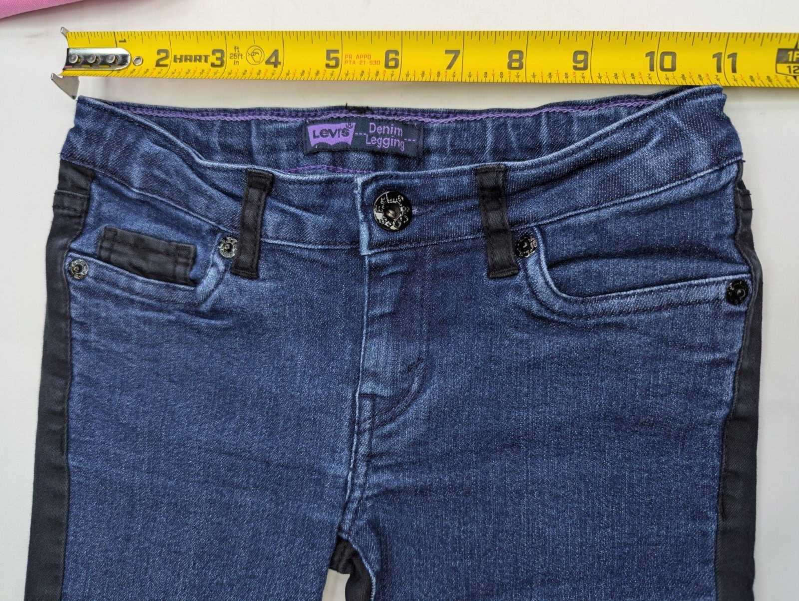 LOT x 3 = (2 x Levis) + (1 x Sonoma) Kids Jeans, Girls 7-Reg, Blue, Pink Skinny