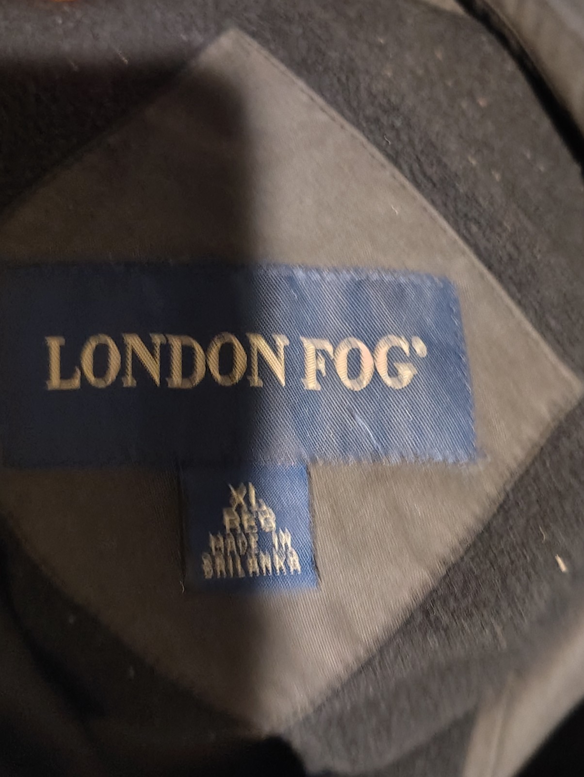 London Fog Black Lightweight Full Zip Jacket Point Collar Men Regular L