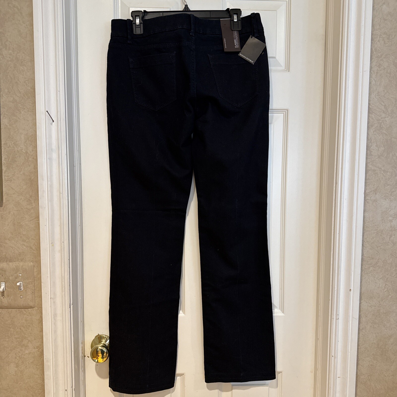 Nwt Banana Republic Classic Straight Leg Dark Blue Jeans Stretch Sz 10 Women’s