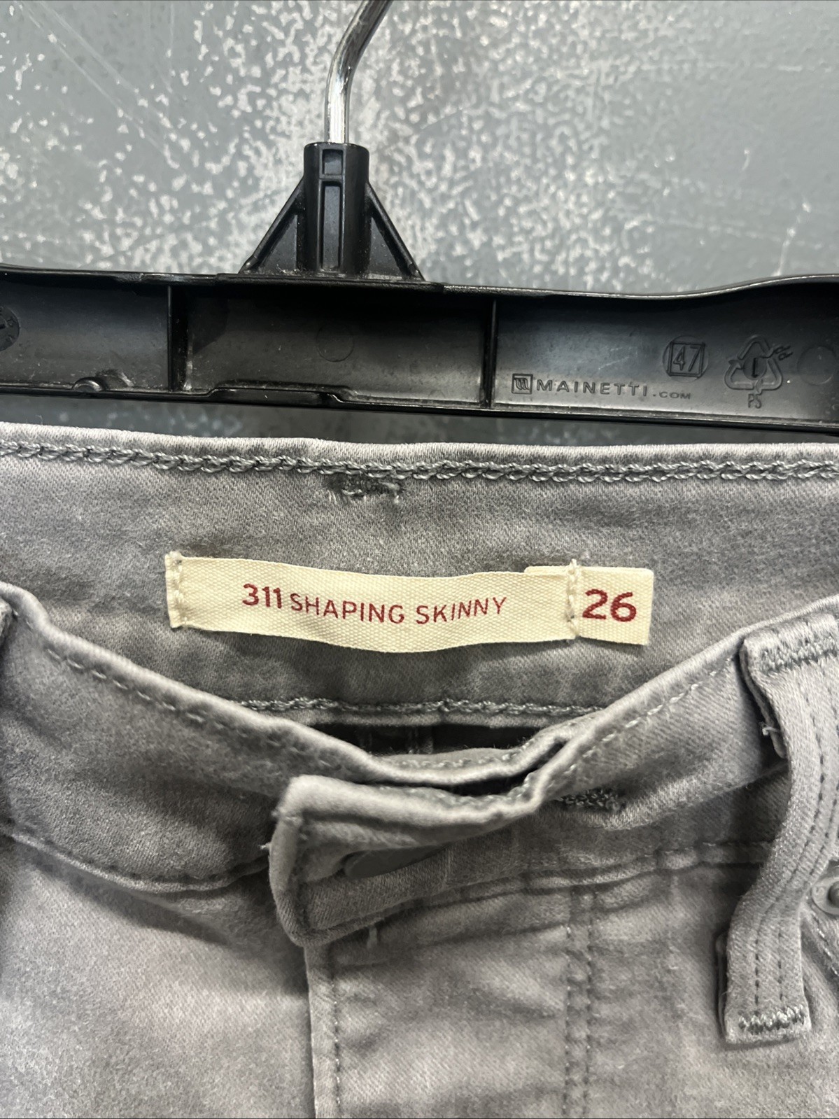 Girl’s Light Ash Gray Levi Strauss Shaping Skinny Jeans Size 26