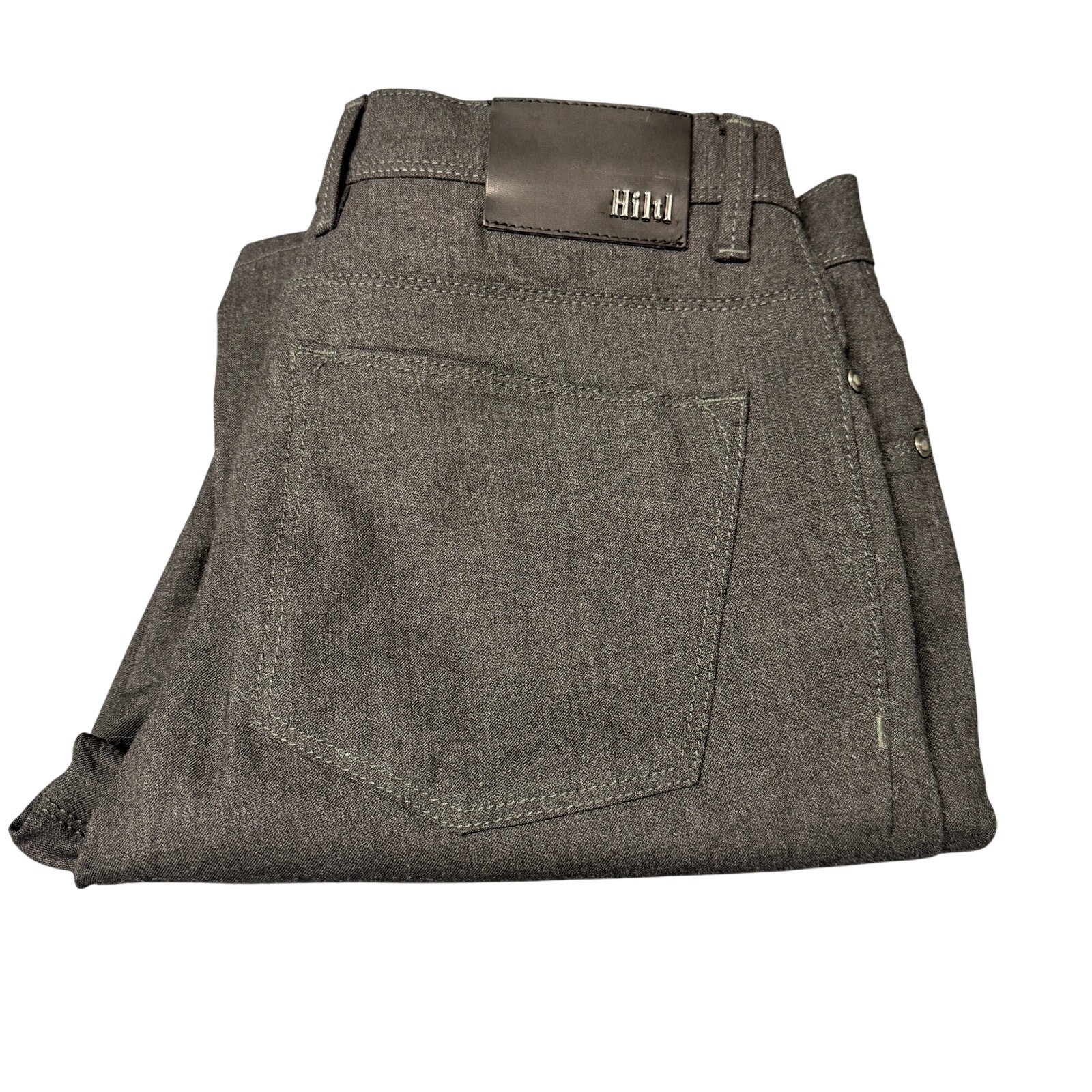 Hiltl Pants Mens Italy 48 US 32 (32×30 ACTUAL) Dark Gray Kent Contemporary Fit