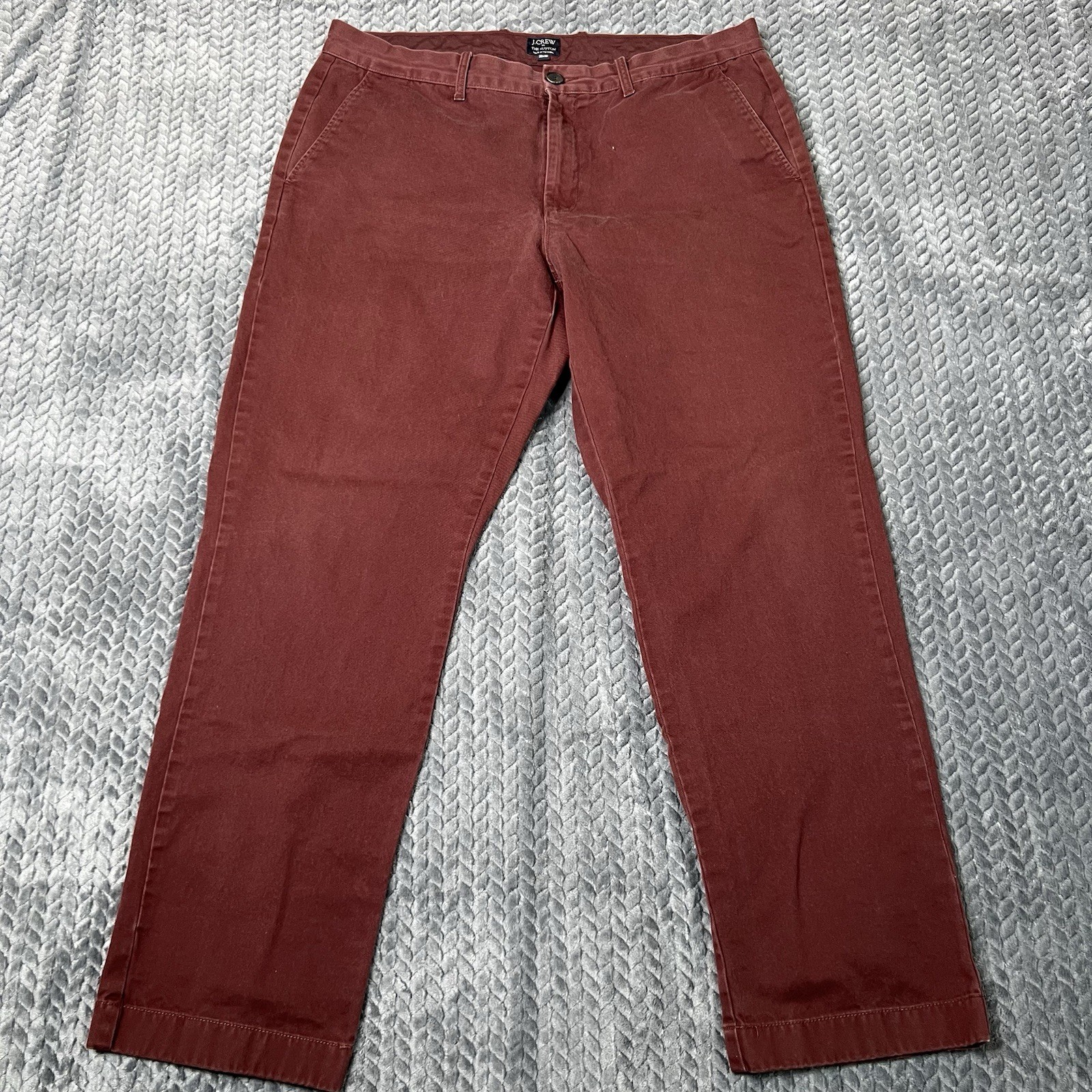 J. Crew The Sutton Flat Front Chino Pants Men’s Size 36×29 Burgundy Red