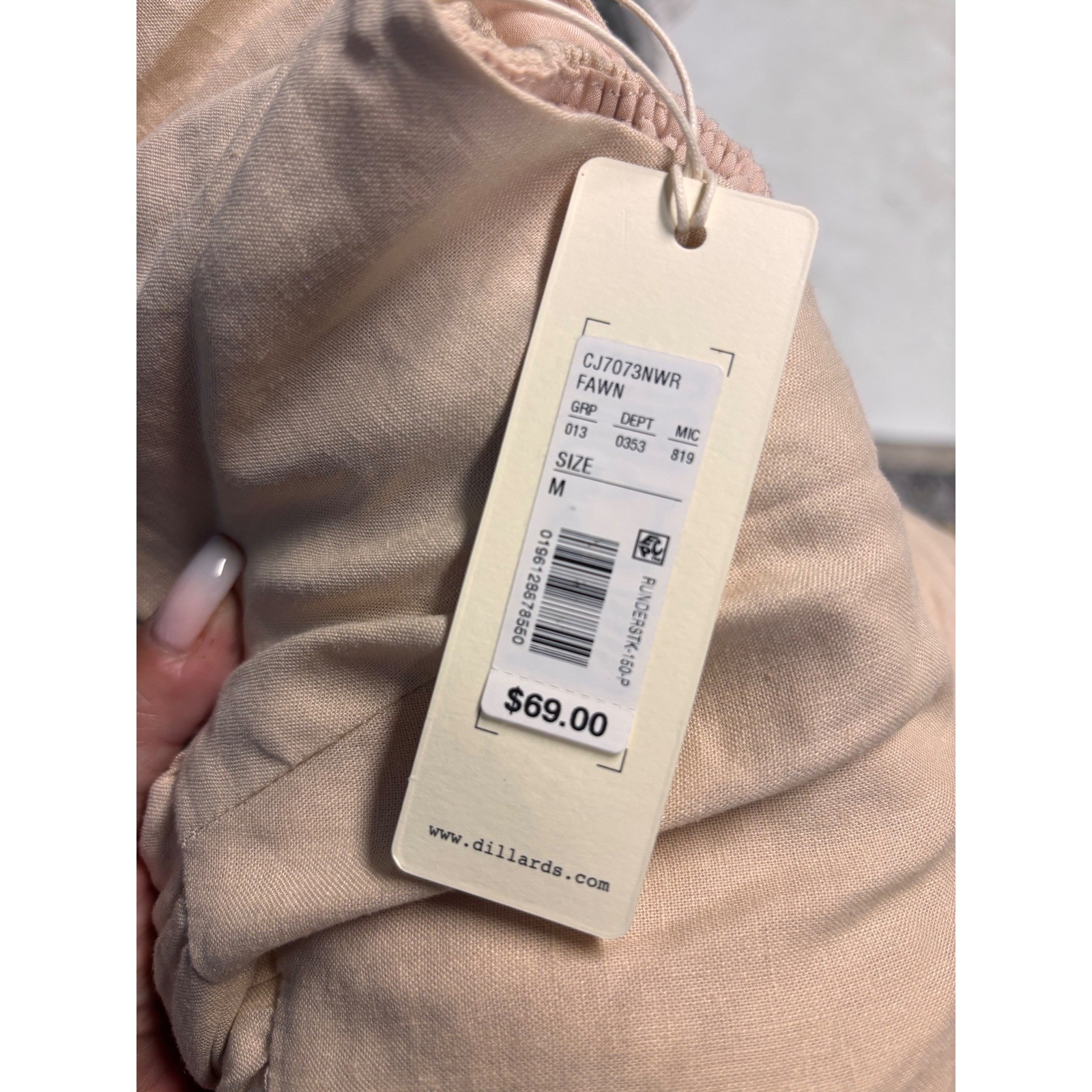 Copper Key NWT Tiered Mini Dress Medium Beige Puff Sleeve Cottagecore