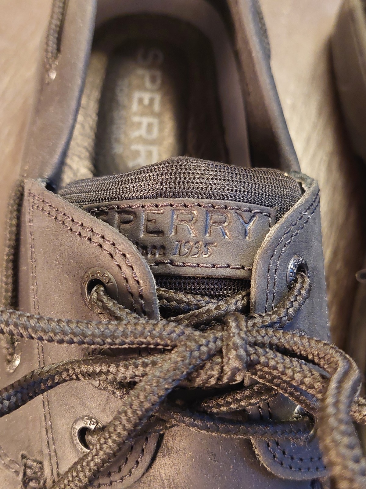 Sperry Men’s Billfish 3-Eye Black Leather Boat Shoe STS24997 Size 12 NEW! $115