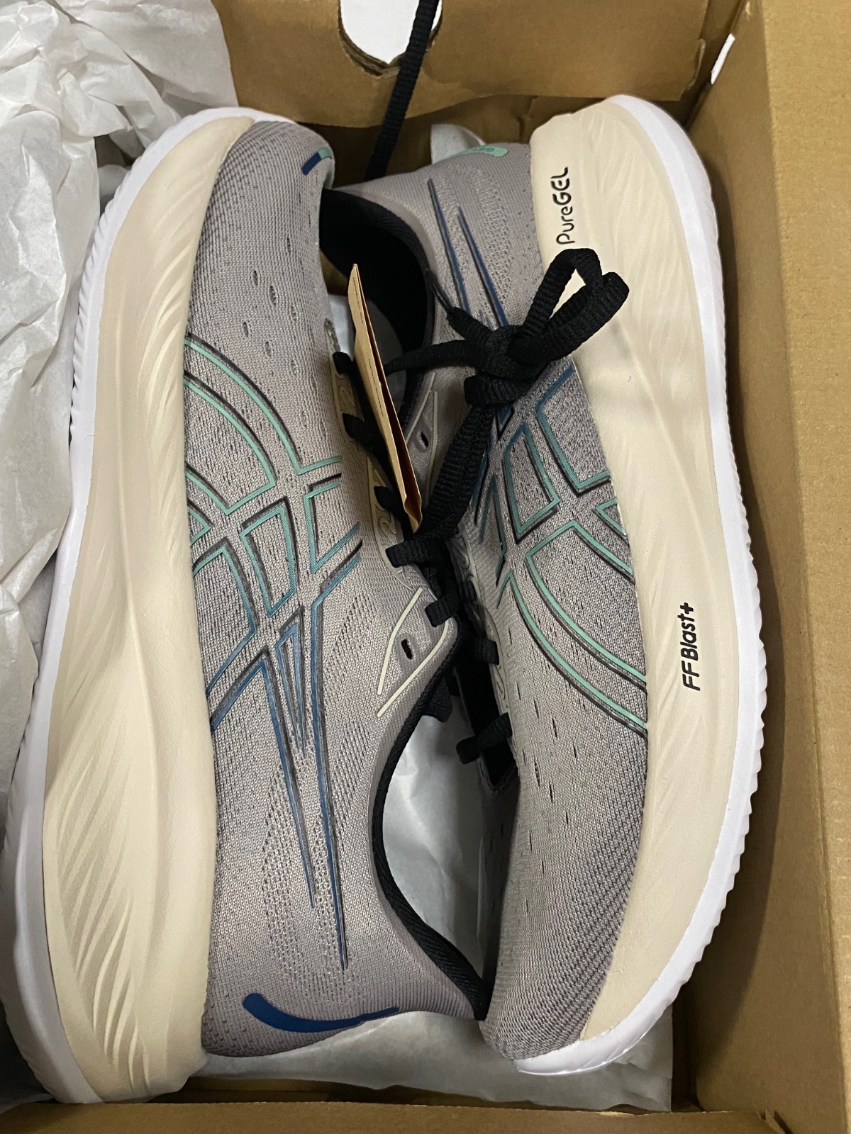 Asics Shoes Men’s US Size 7.5 Moonrock Dark Mint Gel-Cumulus 26 Carbon Footprint