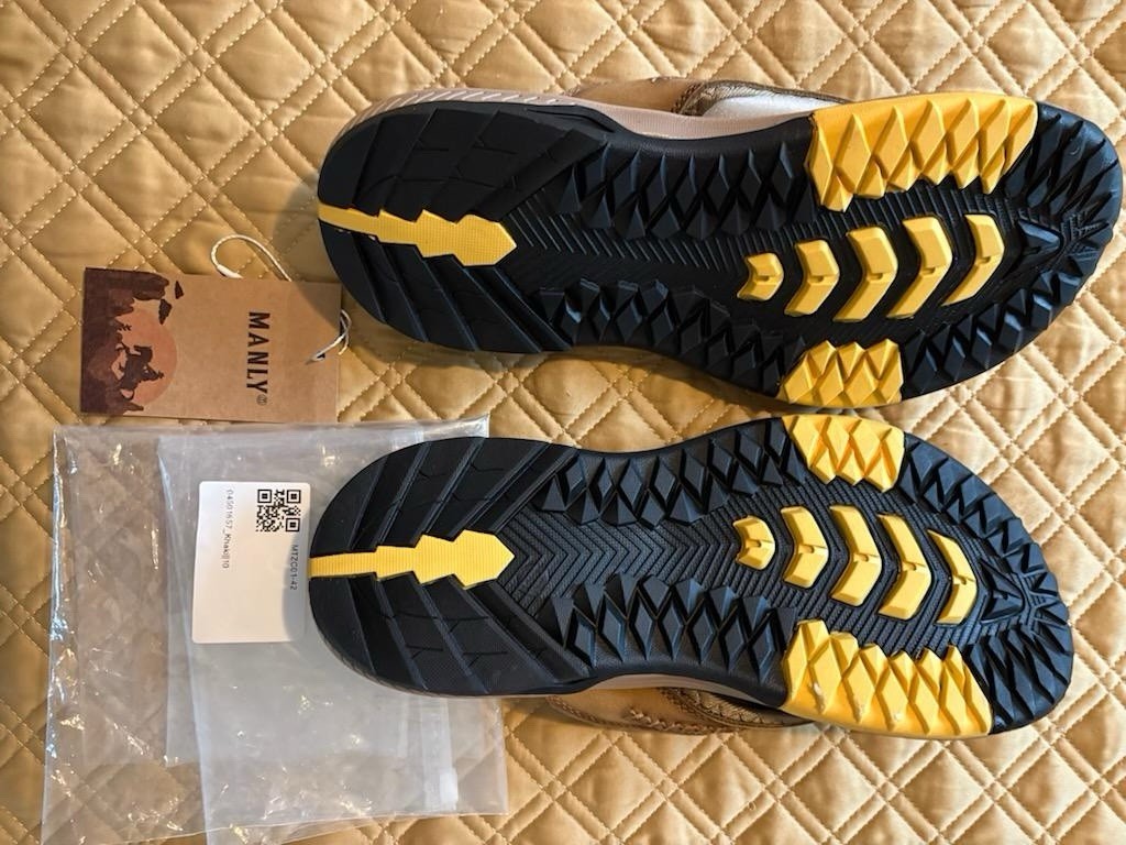 Manly Men’s Protective Toe Flip-Flop Sandals Straps Khaki/Black/Yellow 10.5