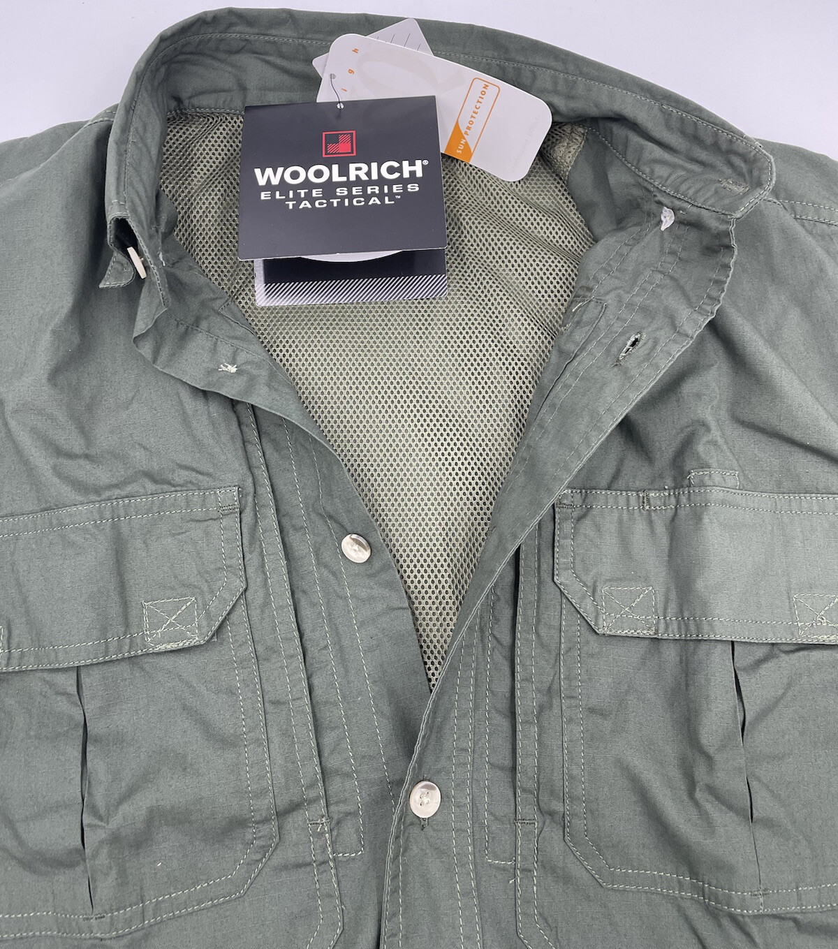 Woolrich Elite Series CCW Men’s Long Sleeve OD Green Operator Shirt Sz L 44912