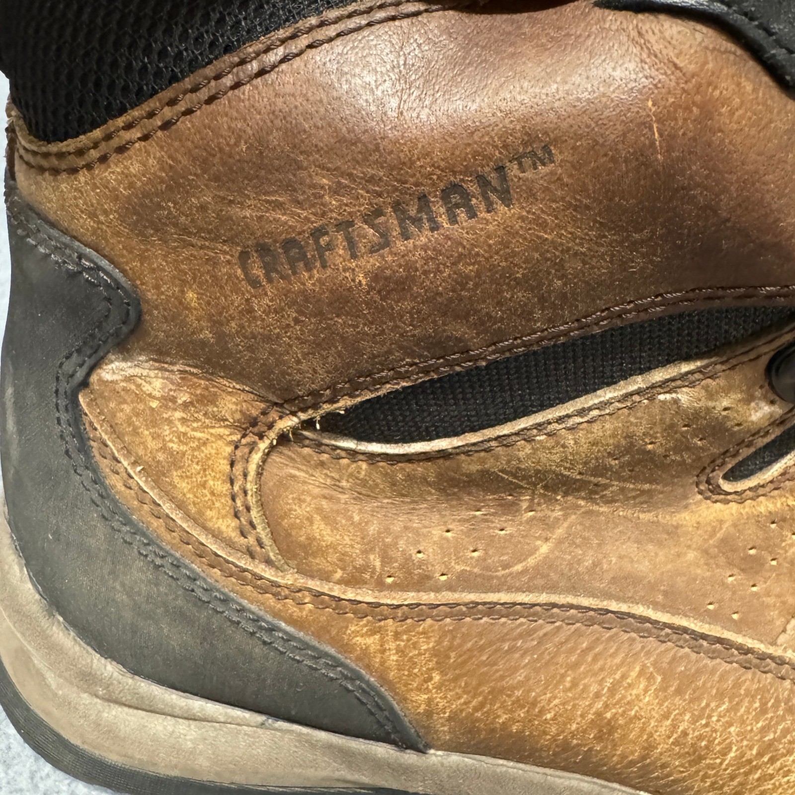 Craftsman Boots Mens 13 D Safety Toe Hiker Brown Work Leather Utility
