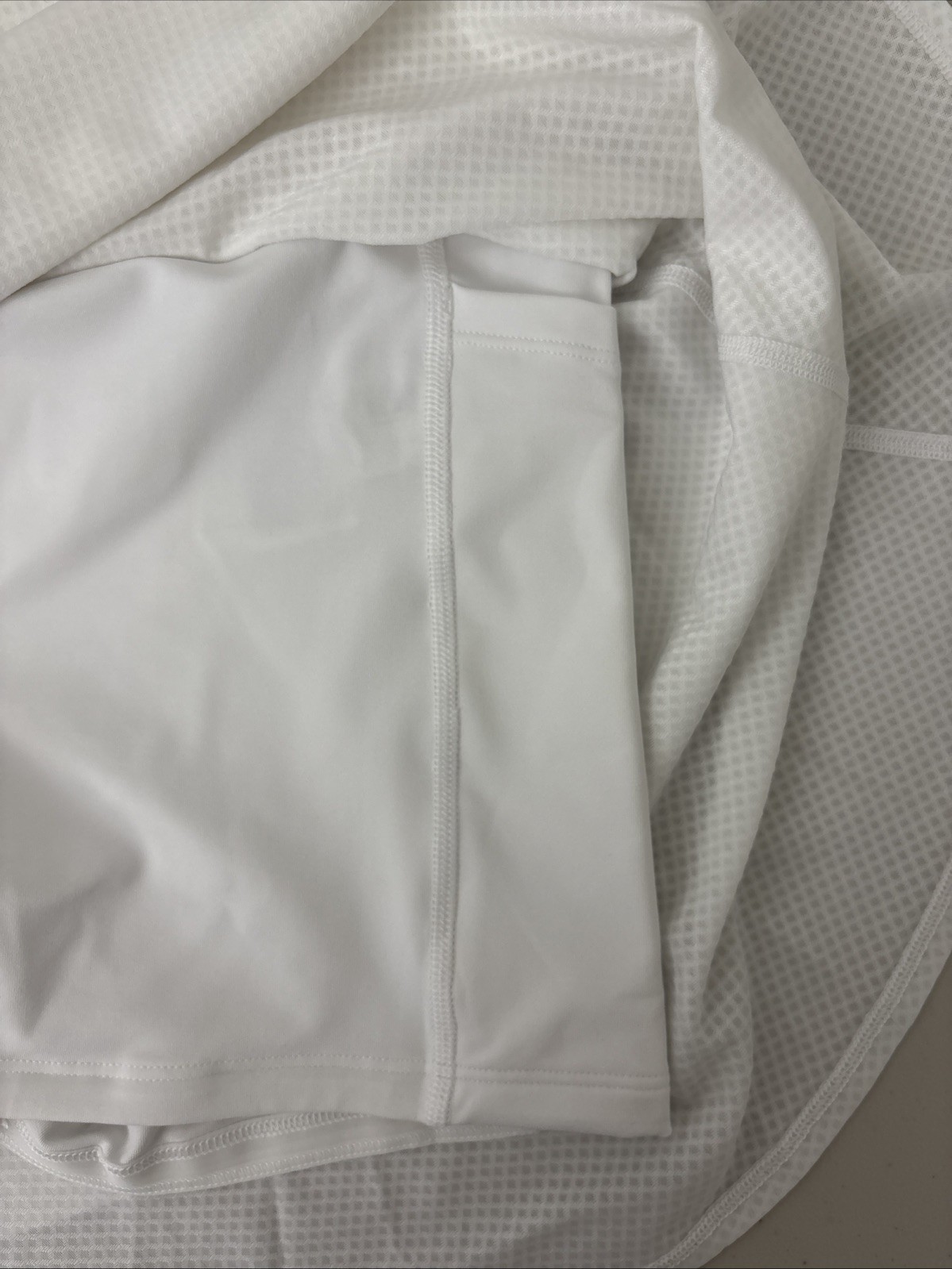 NEW $79 Athleta Ace Mesh Tennis Skort in White Pockets SIZE XS 14.5″ Length