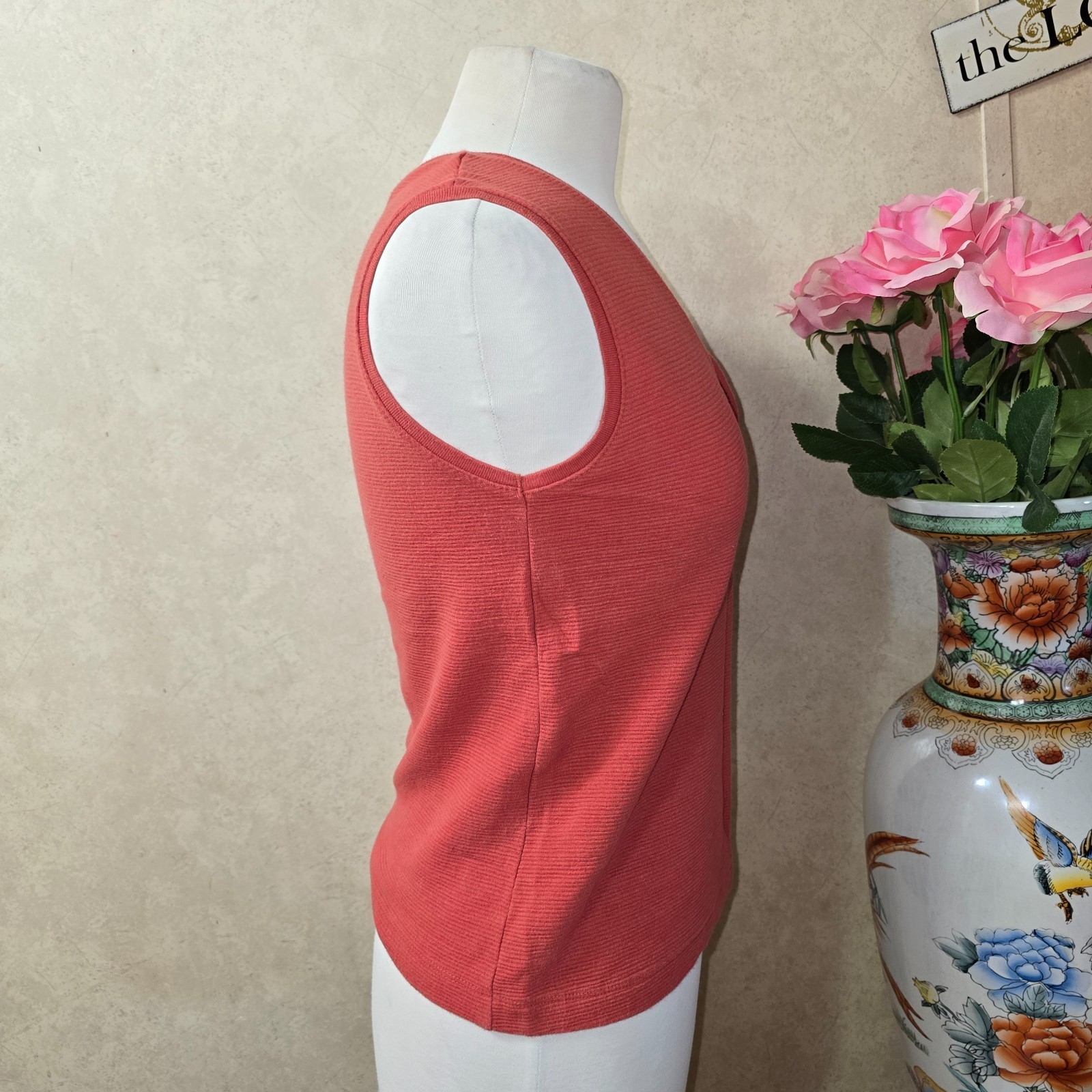 White Stag Salmon Pink Sleeveless Tank Blouse For Women Size M