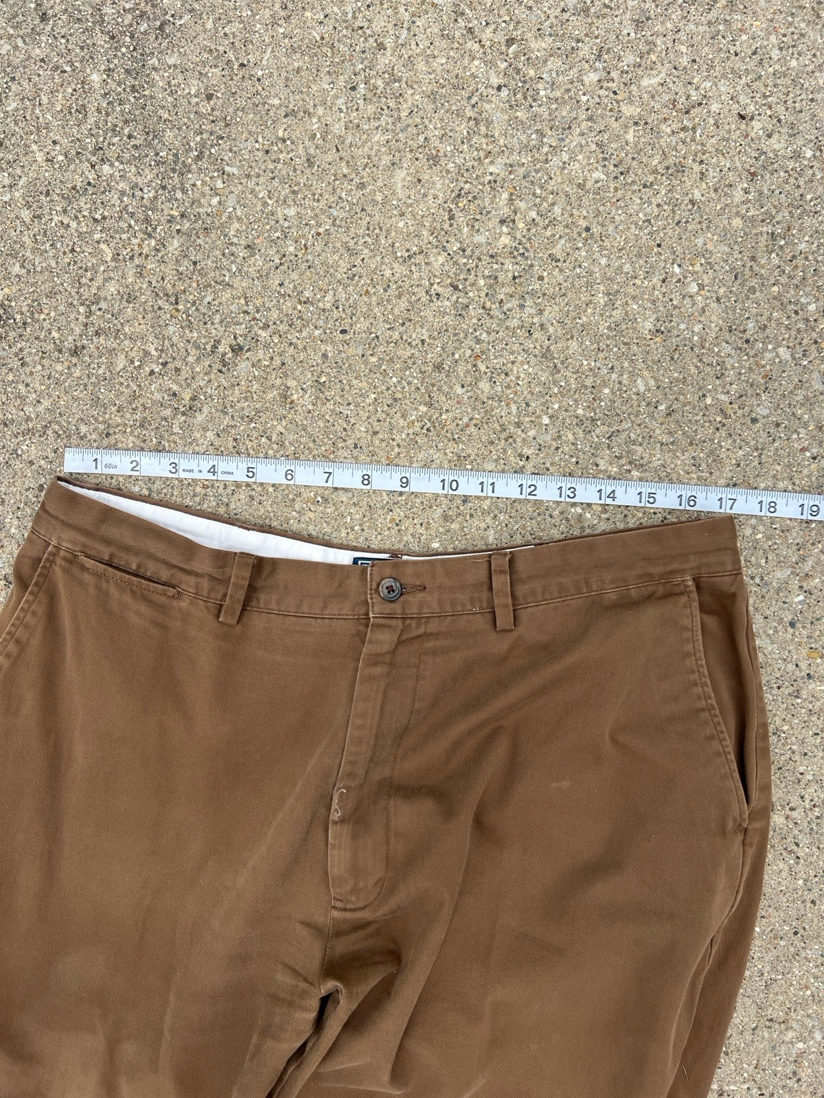 Polo Ralph Lauren Mens Classic Chino Pants Brown 36×34 Vintage 90s 100% Cotton