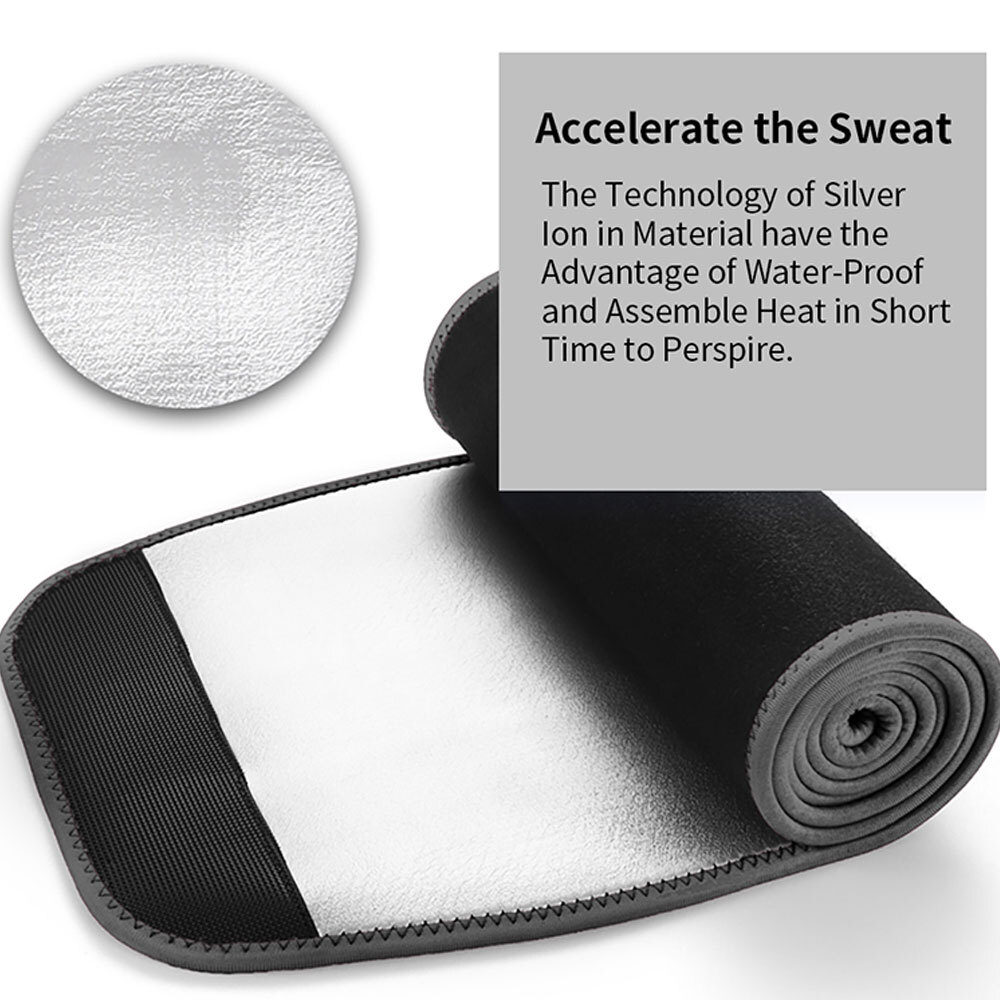 Women Waist Trainer Sauna Neoprene Sweat Belt Tummy Control Yoga Gym Body Shaper