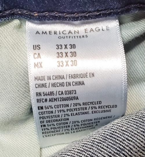 American Eagle AirFlex Original Straight Men’s Jeans Size 33x 30 Medium Wash