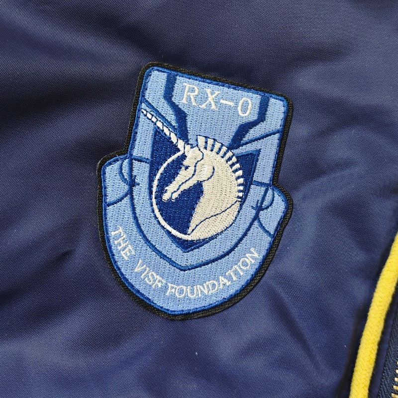 Mobile Suit Gundam Unicorn Flight Jacket MA1 Embroidered Coat Casual Uniform Top