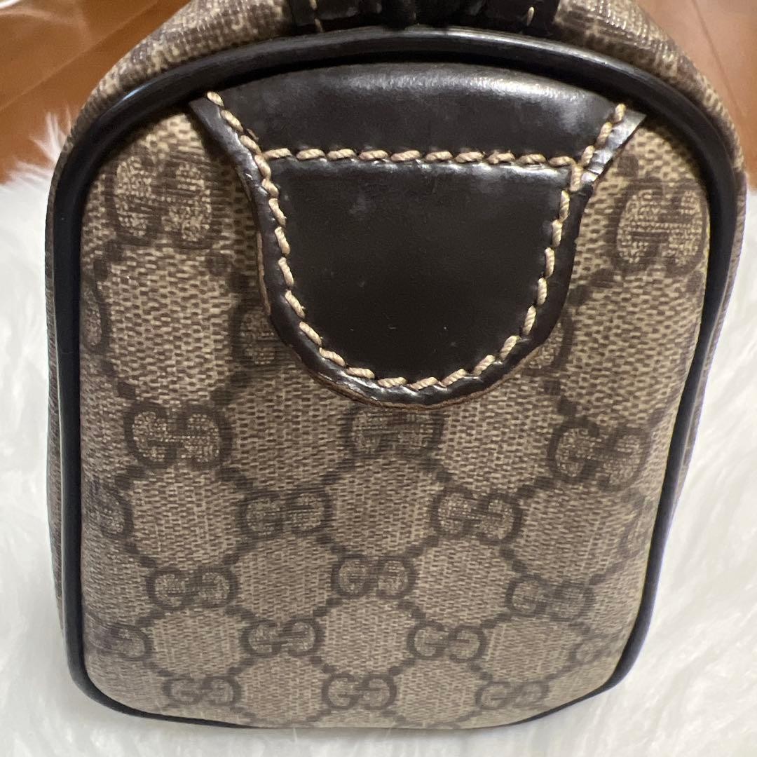 Gucci GG Pattern Handbag Beige Black Gift Present 0607b