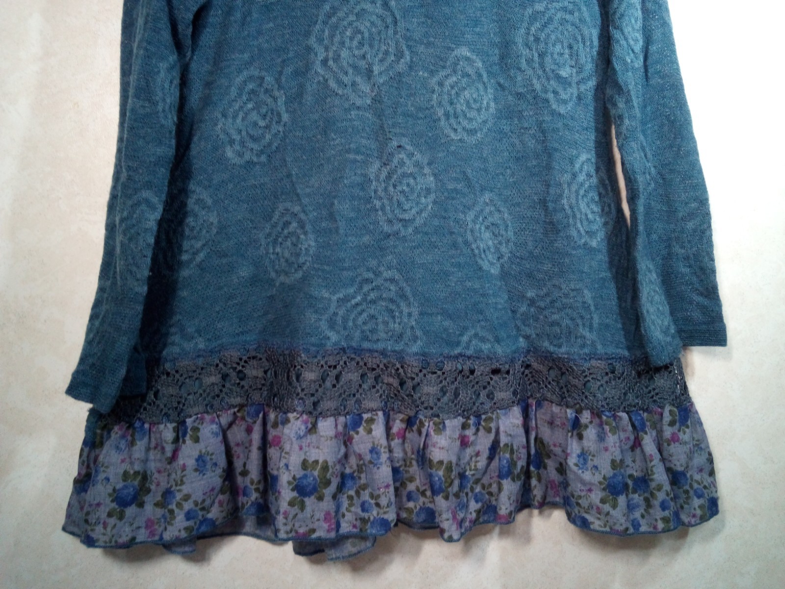 Pretty Angel Cardigan Sweater Womens S Blue Whimsigoth Dark Fairy Grunge