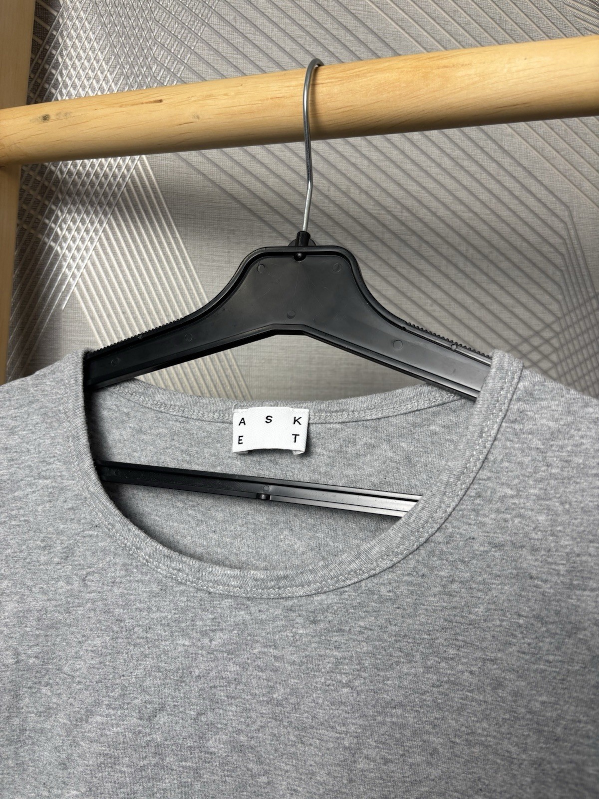 ASKET T-shirt Grey Premium Organic Cotton Size M short Basic Crewneck
