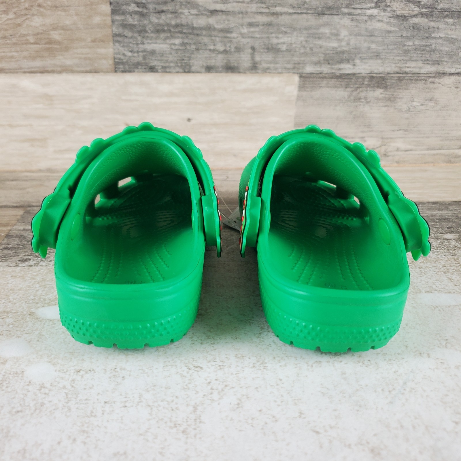 Crocs Classic Holiday Icons Lights Kids Clogs Sz 9 Rubber Grass Green Slingback