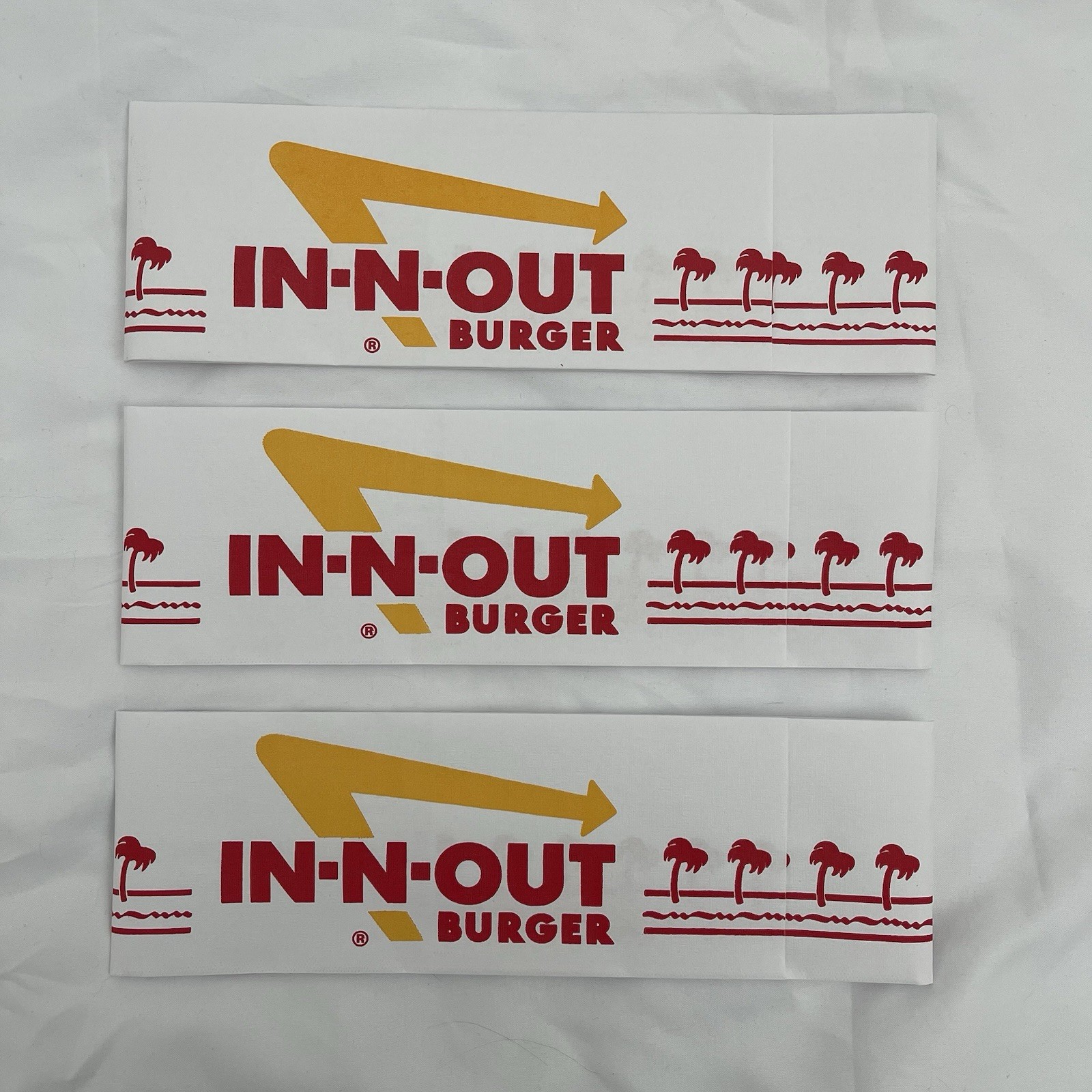 Authentic In-N-Out Employee Paper Hats, Lot Of 3– BRAND NEW