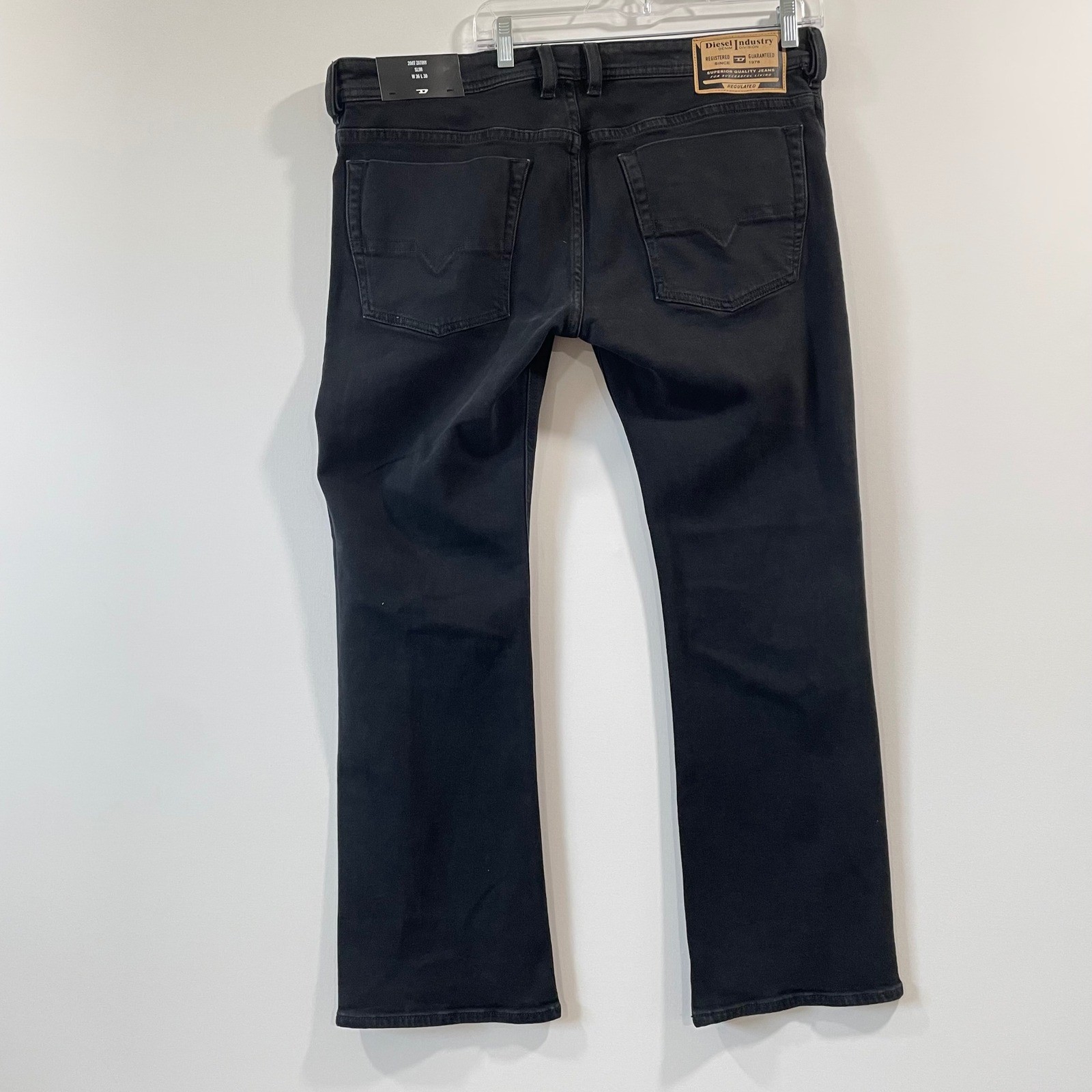 Diesel Zatiny 2007 Slim Bootcut Jeans Mens 36×30 (38×29) Washed Black RE064 NWT