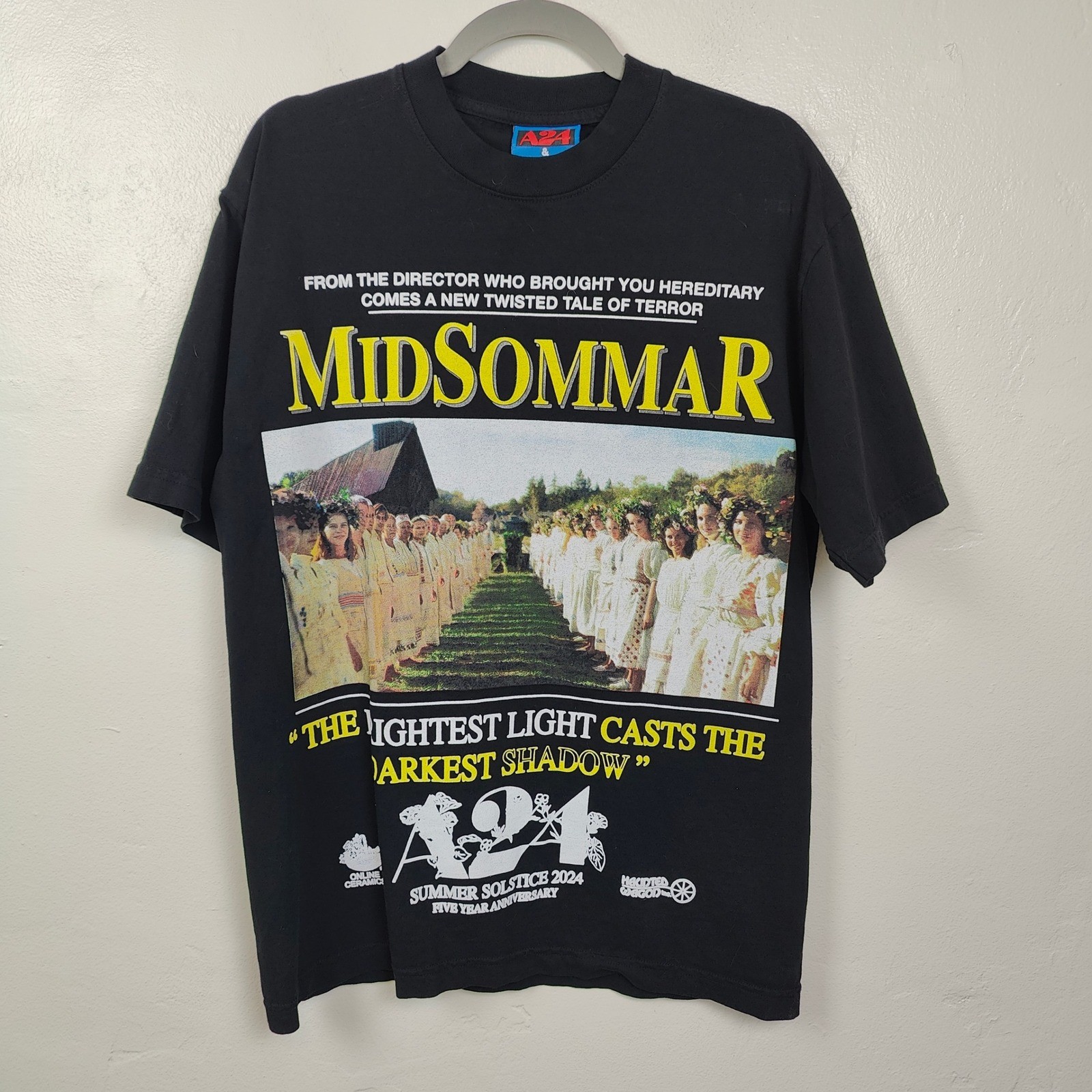Online Ceramics Midsommar A24 Tee Mens Medium Black Graphic 5 Year Anniversary