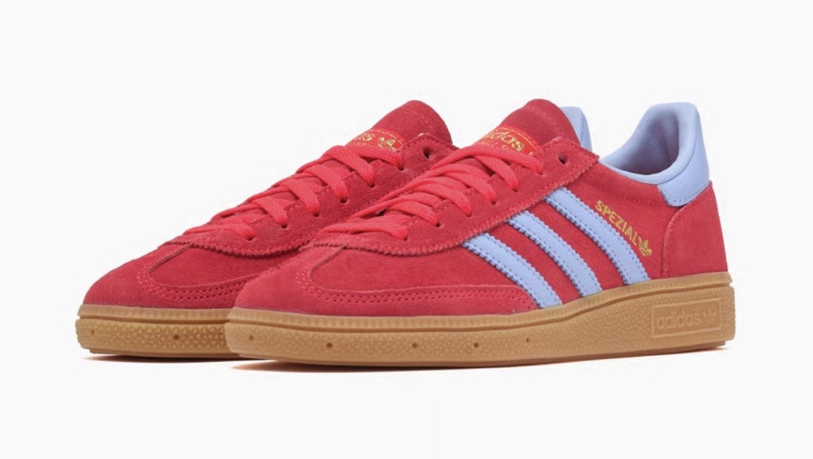 adidas Womens Handball Spezial Sneakers Shoes Lucid Red Glow Blue JR3607