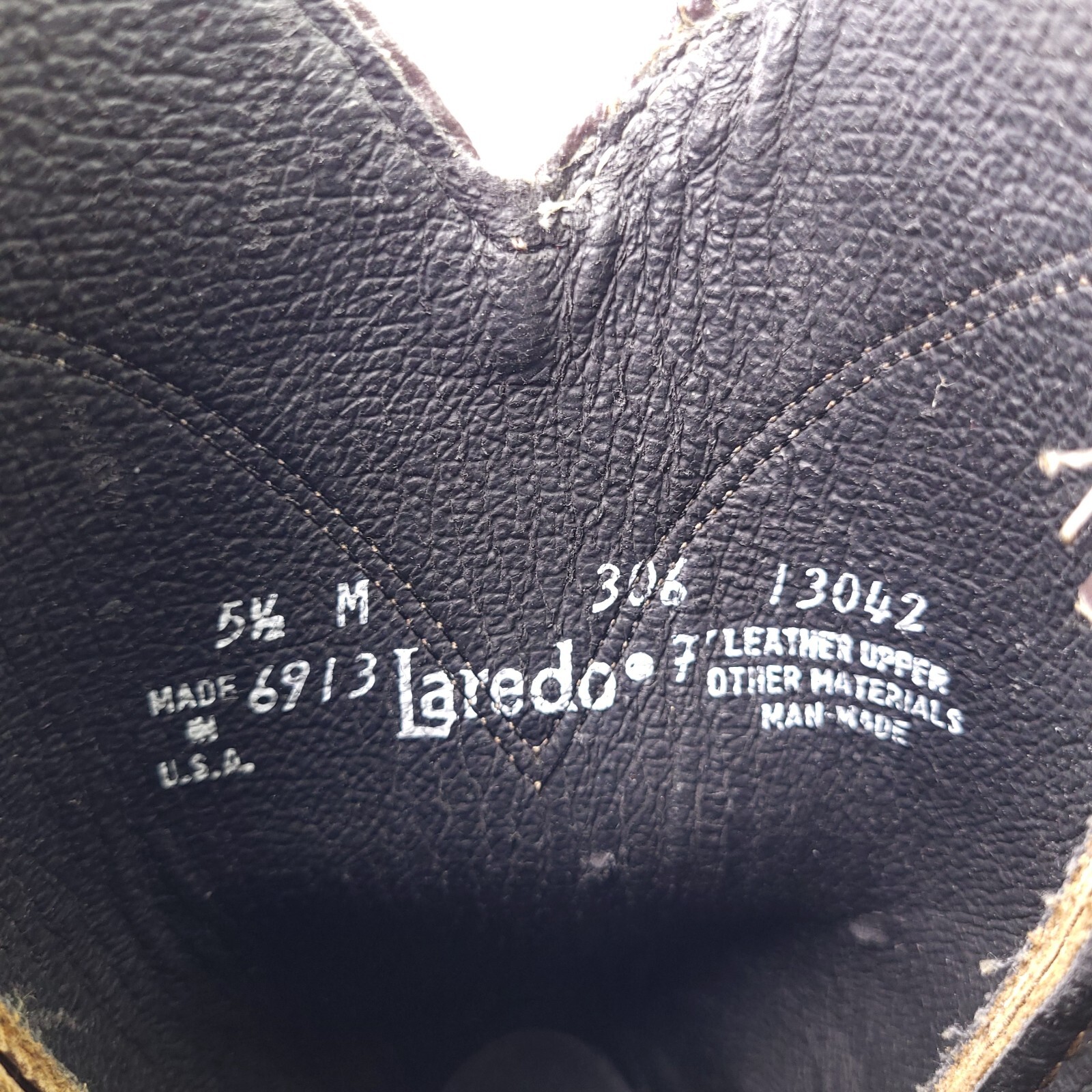 Vintage Laredo Cowboy Boots Brown Leather Western Shoes USA Made 13042 Size 5.5