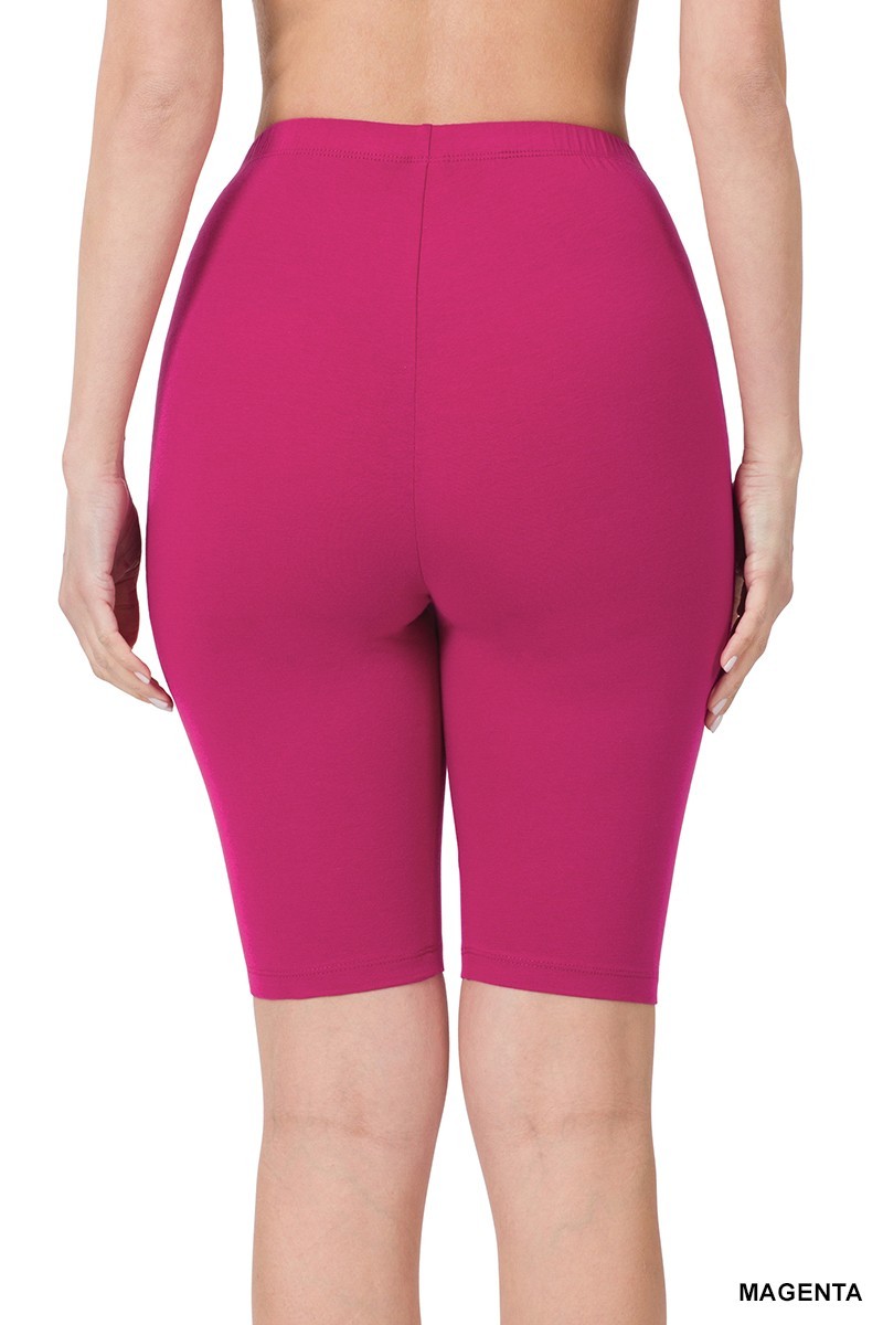 Women’s Premium Cotton Bermuda Shorts Soft Stretch Quality Fabric Biker Leggings