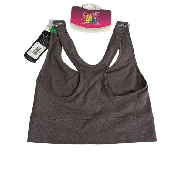 MAIDENFORM Bra Large Sparrow (Purple Brown) Seamless Lounge Tank NWT