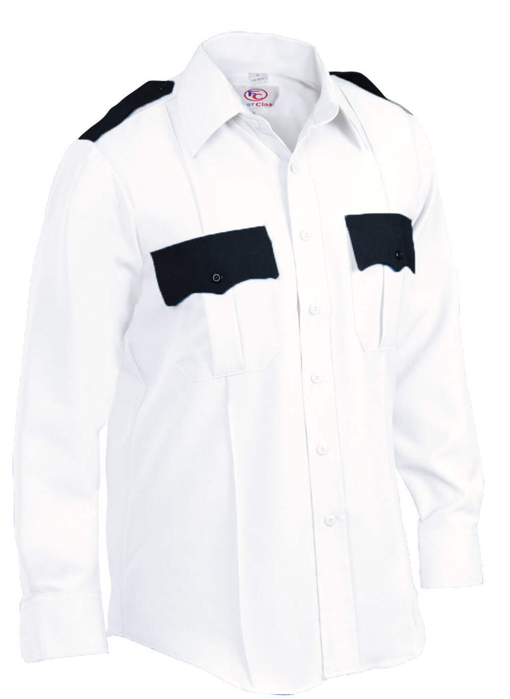 First Class 100% Polyester Two Tone Long Sleeve Uniform Shirt