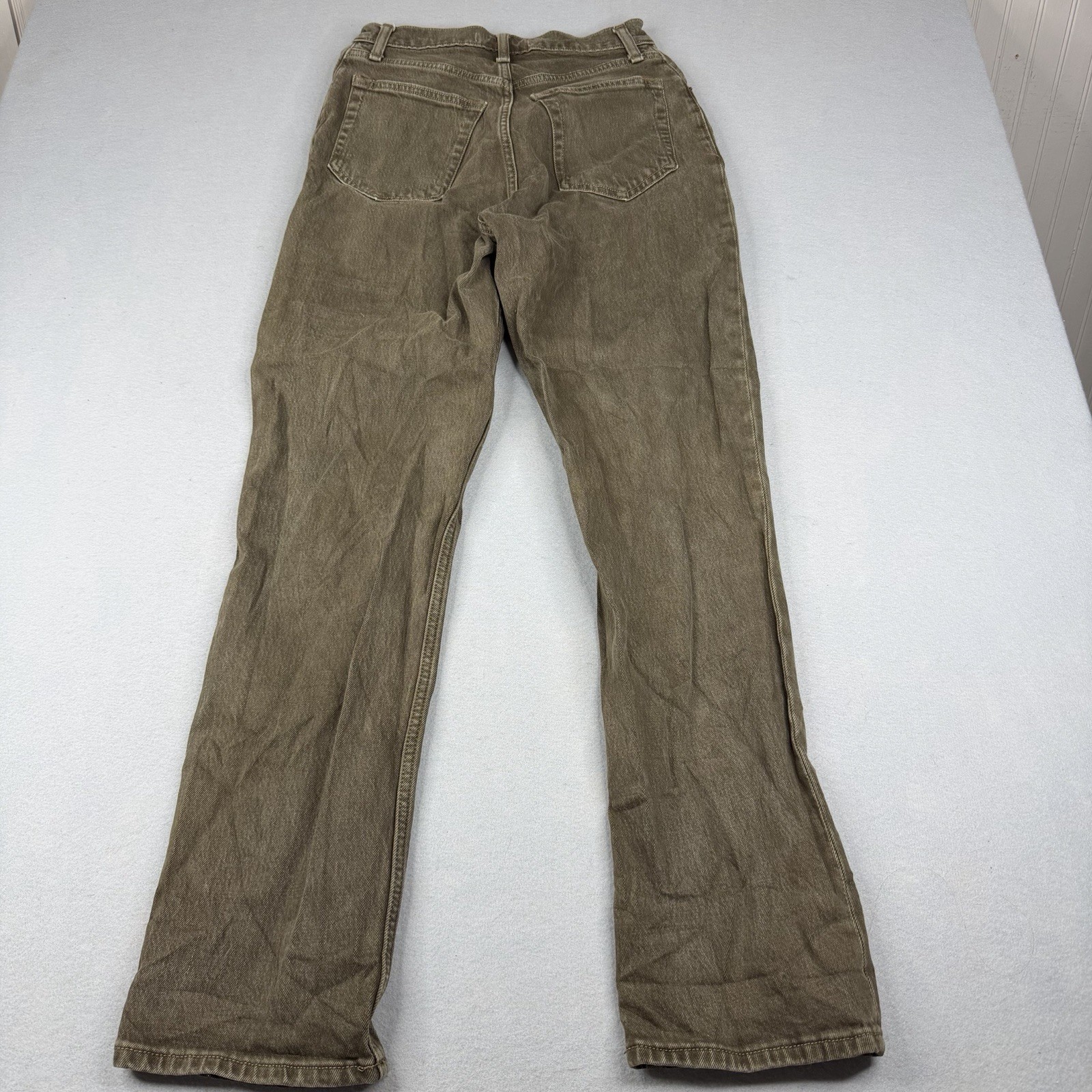 Abercrombie The 90s Straight Ultra High Rise Jeans Brown Curve Love 27