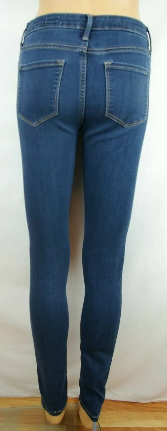 Bridge by Sly High Rise Skinny Dark Wash Denim Jeans Women’s Sz 27 Cotton Blend