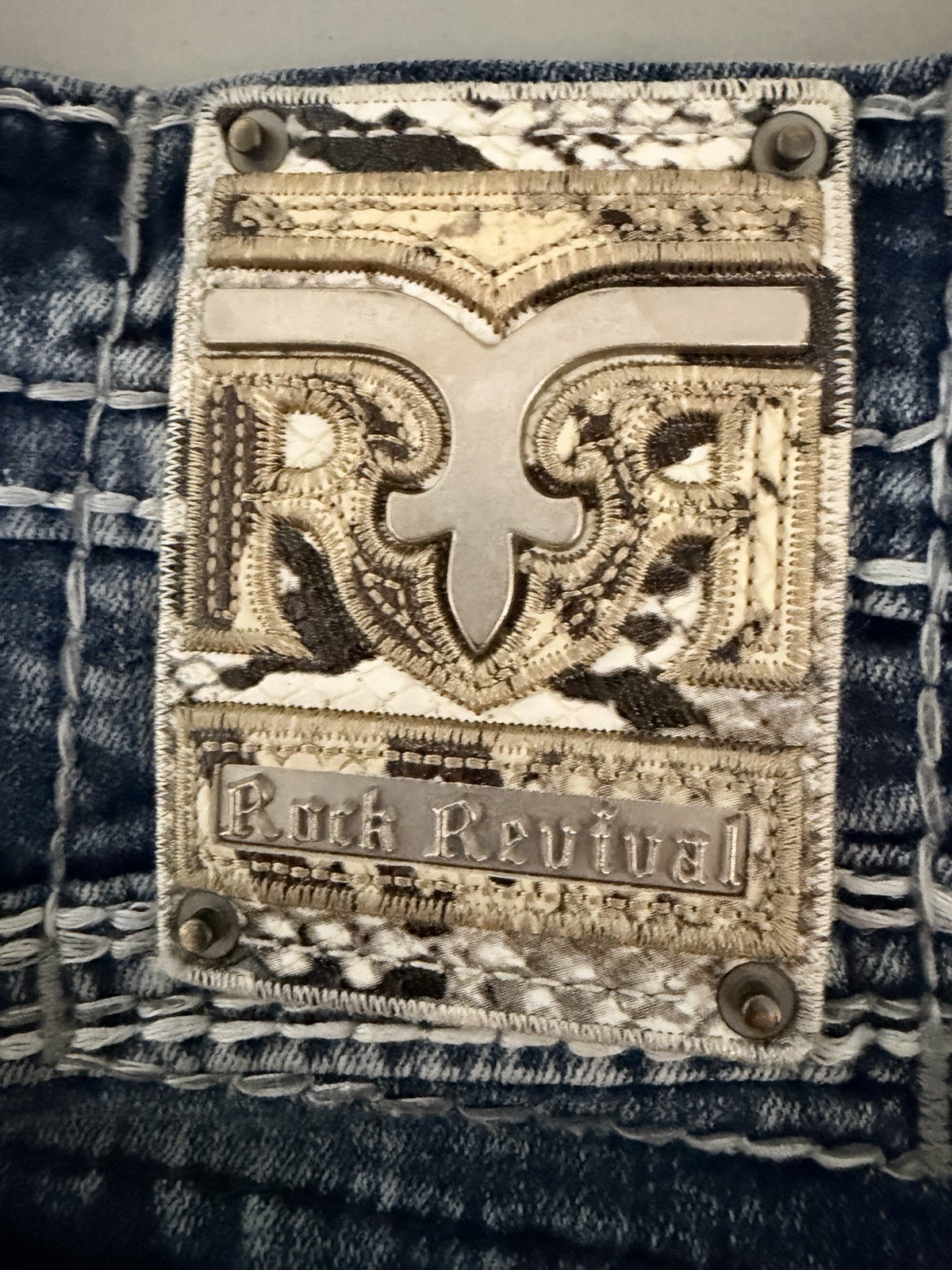 Rock Revival Bradlee Straight Jeans Medium Wash 6-Pocket 34×30