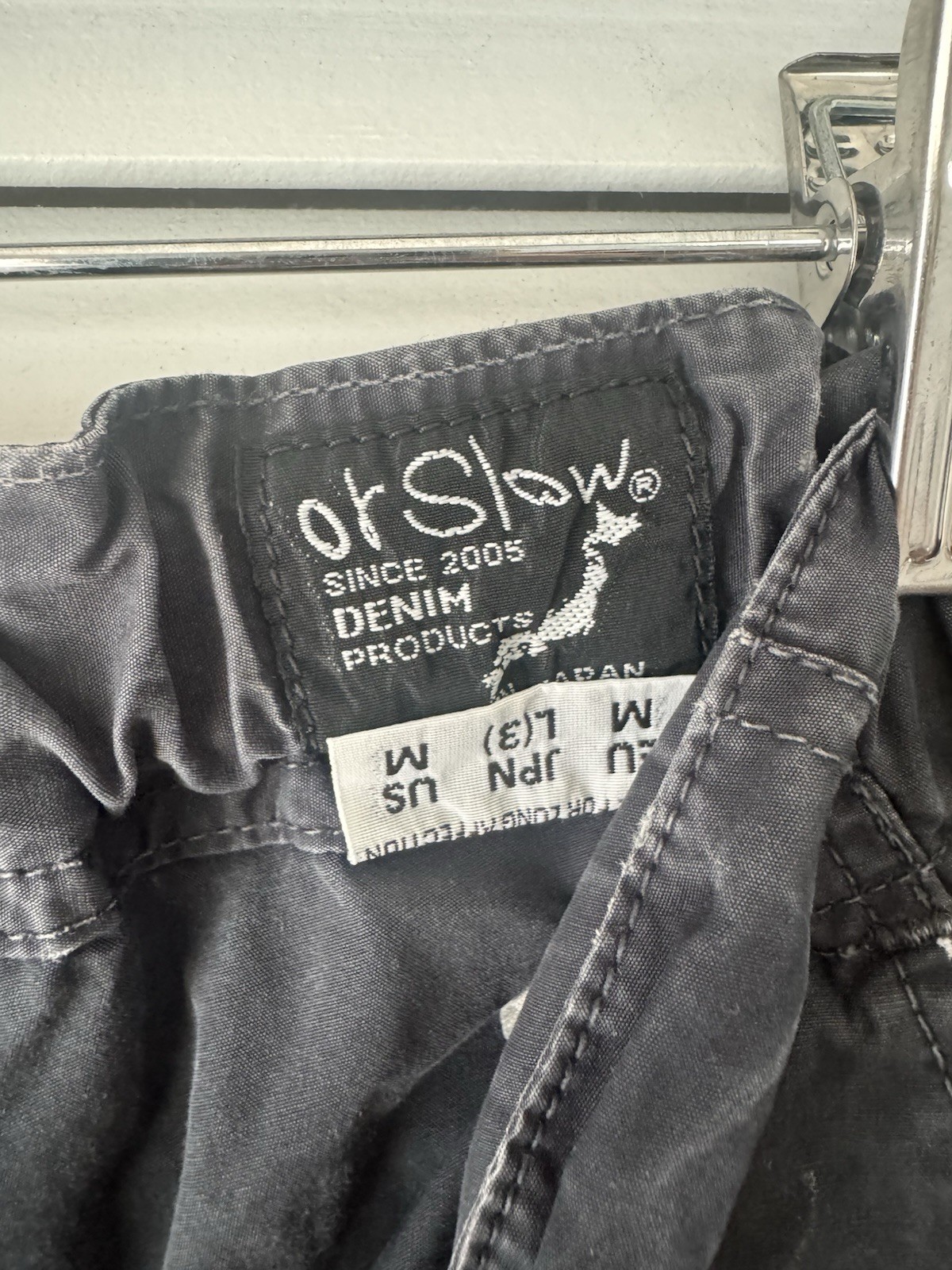 orslow Japan New Yorker Pants Typewriter Cloth Black 3 M Used No Drawcord