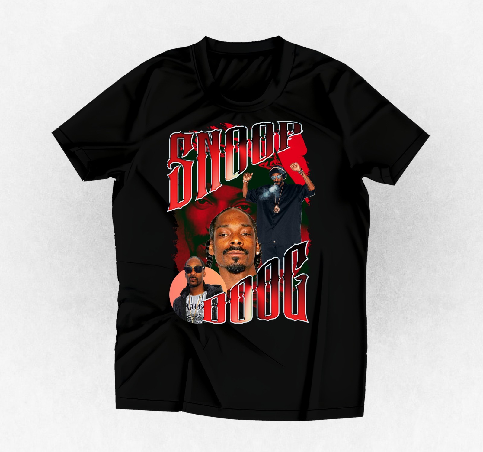 Rapper Snoop Dogg graphic t-shirt black or any color and size you choose
