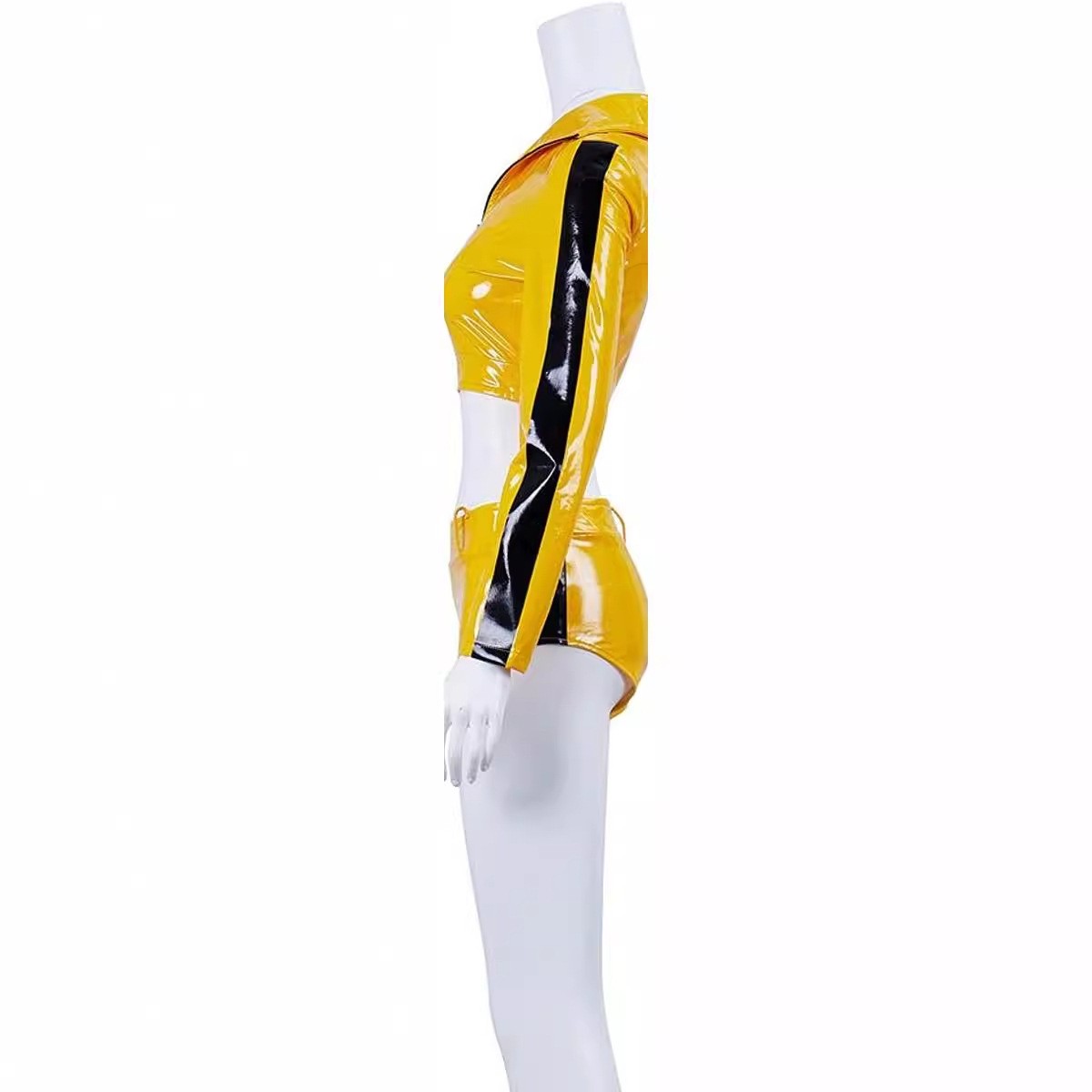 Kill Bill The Bride Cosplay Costume Yellow Coat Shorts Women Shirt Pants New