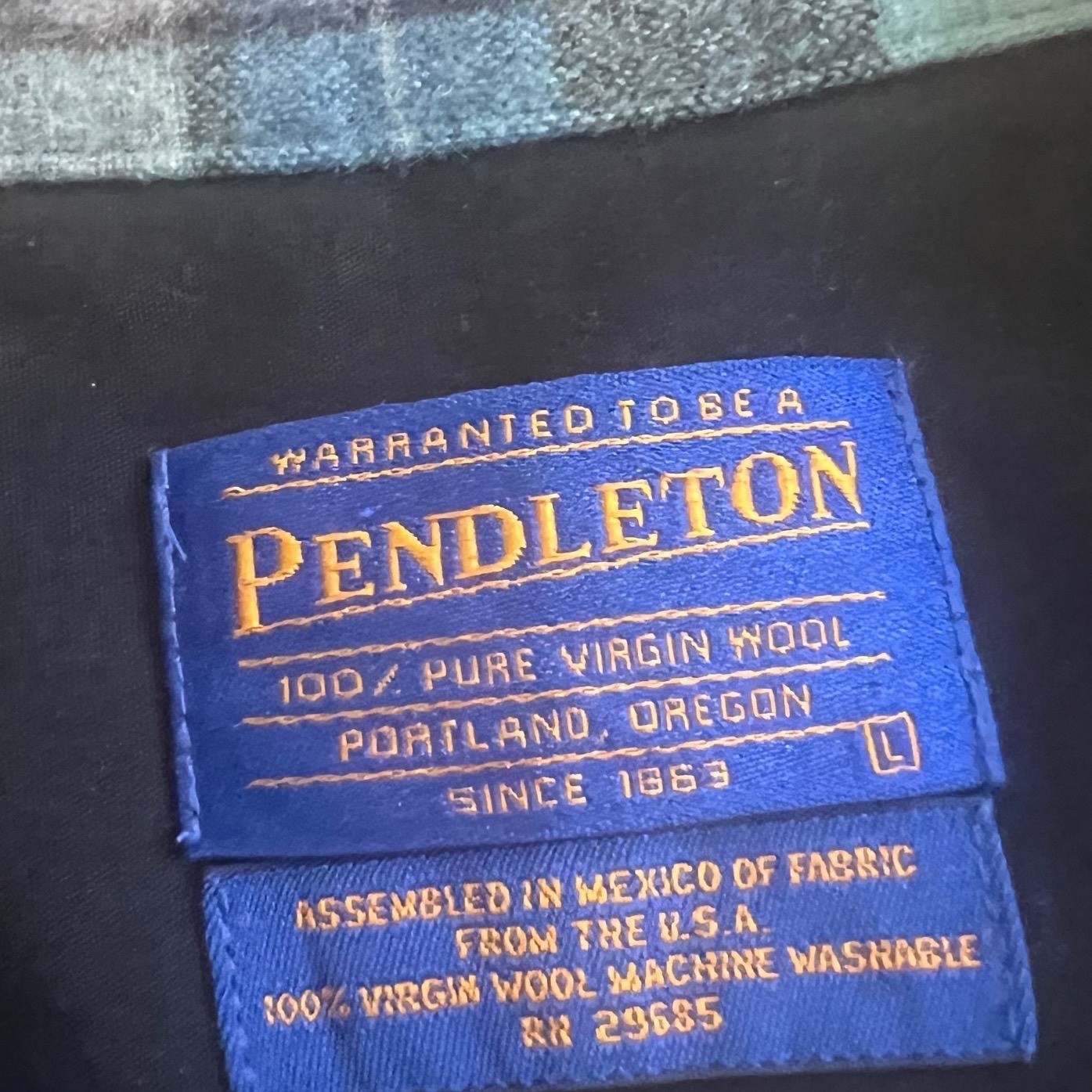 Pendleton Board Shirt Mens Large Blue Plaid Beach Boys Limited Edition Wool