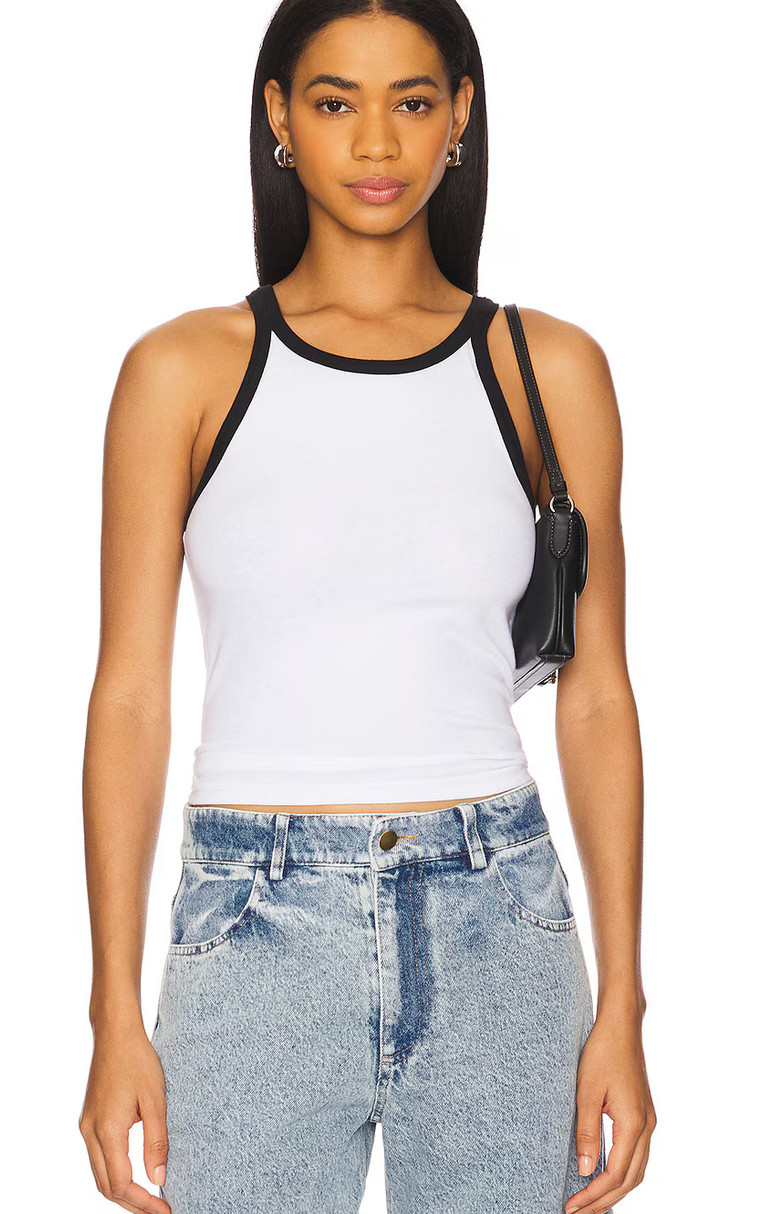 Perfectwhitetee shae binded tee XS new