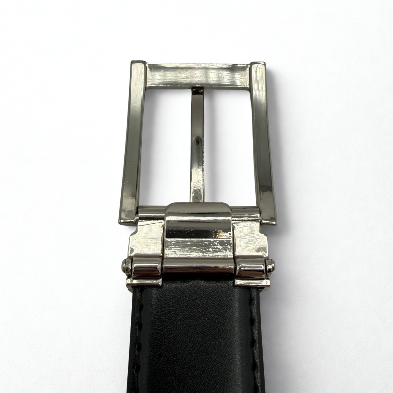 Men’s Reversible Leather Belt 1.35″ Width Variety Colors Made in US