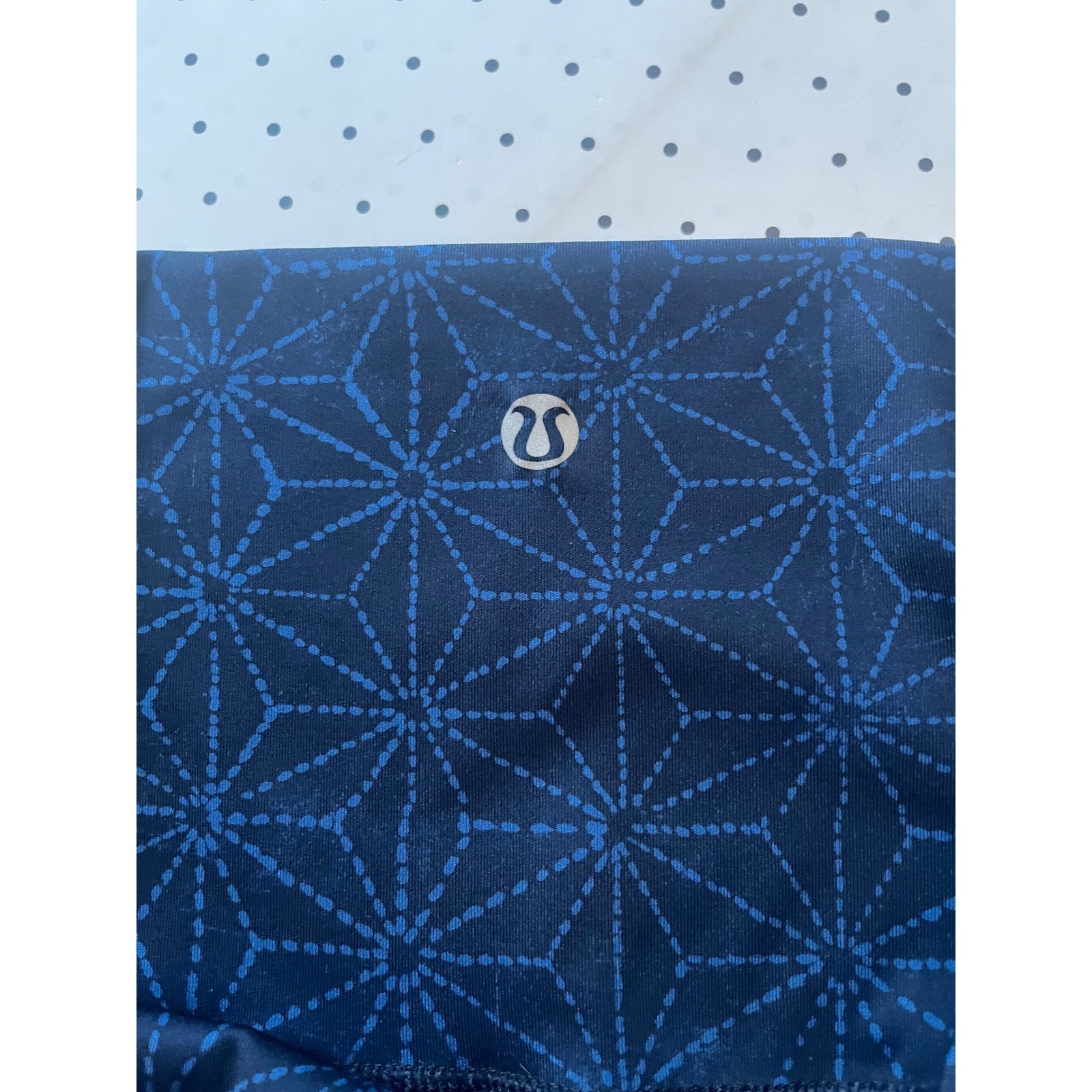 Lululemon Navy Blue Geometric Print High Rise Full Length Leggings 28 Inseam