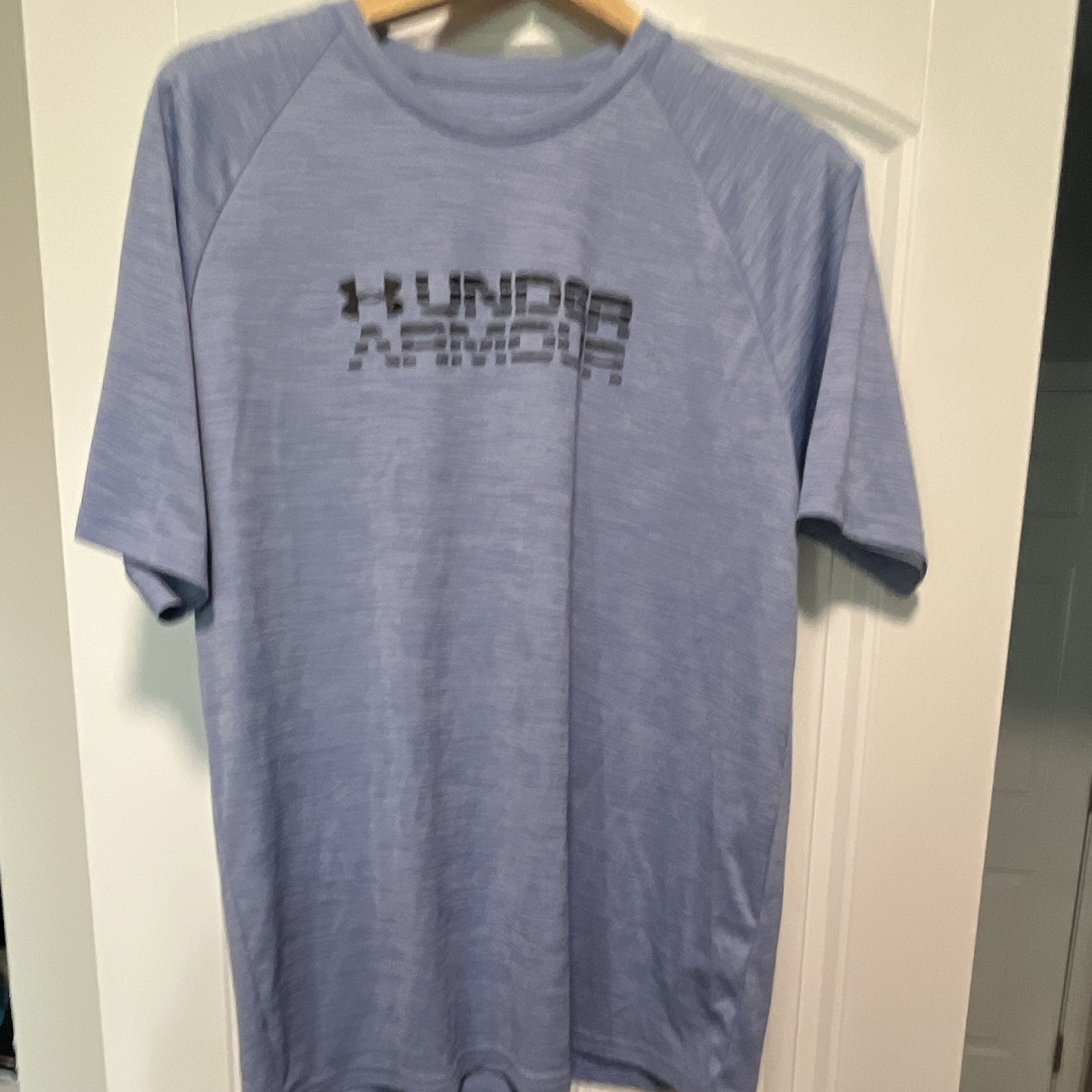 Under Armour HeatGear Men’s L Blue Loose Fit Crew Neck Raglan T-Shirt
