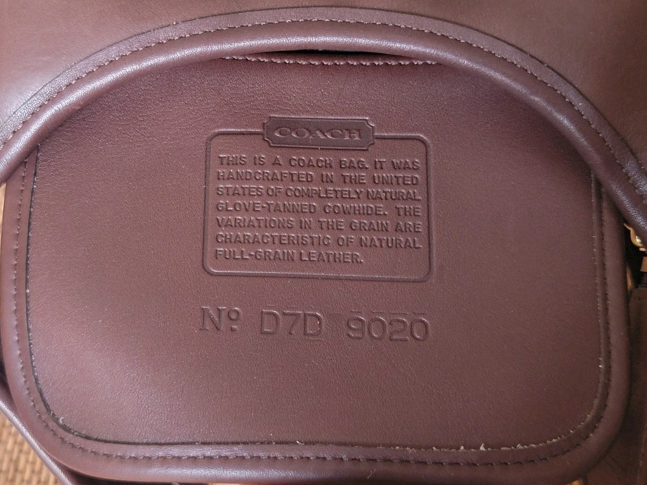 Vintage COACH Leather ERGO 9020 Mahogany Brown Mini Zip Hobo/Shoulder Bag USA